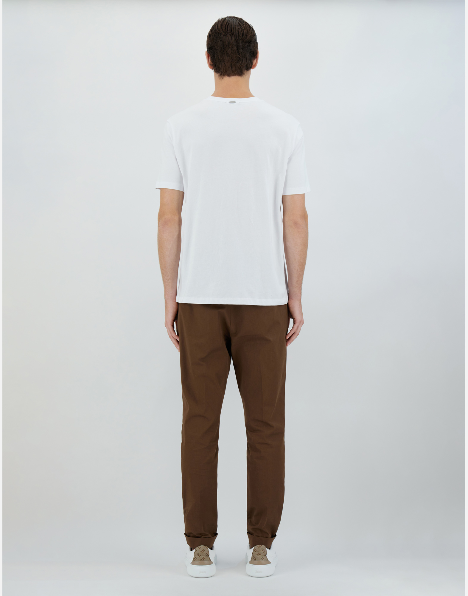 Herno T-shirt In Compact Jersey In White