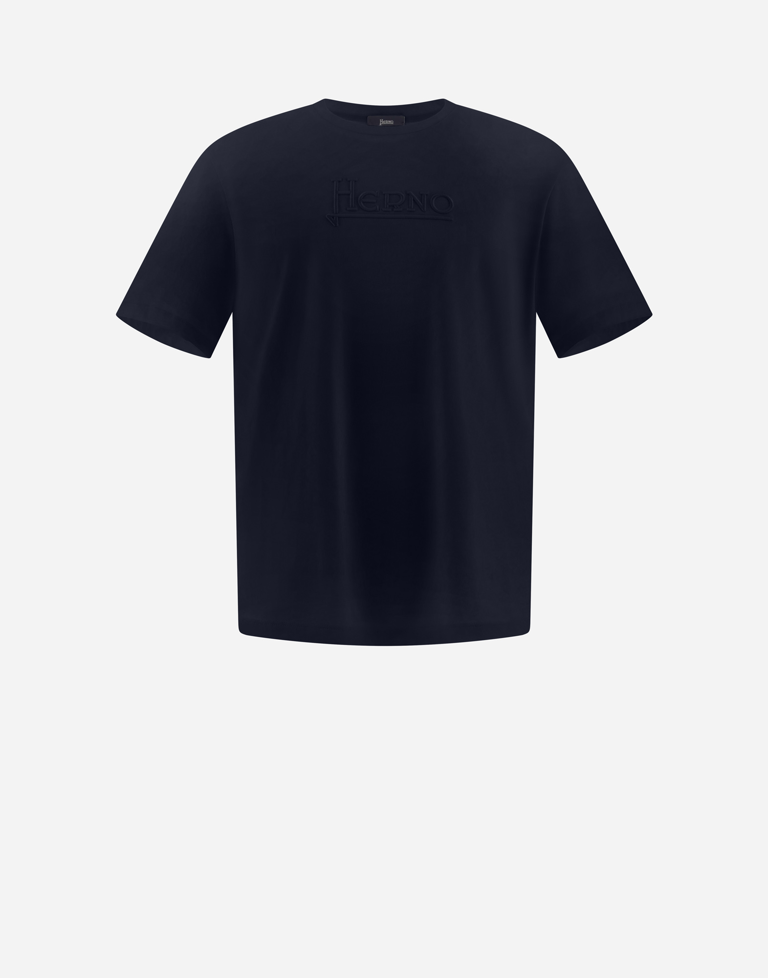 Shop Herno Compact Jersey Tシャツ In Navy Blue