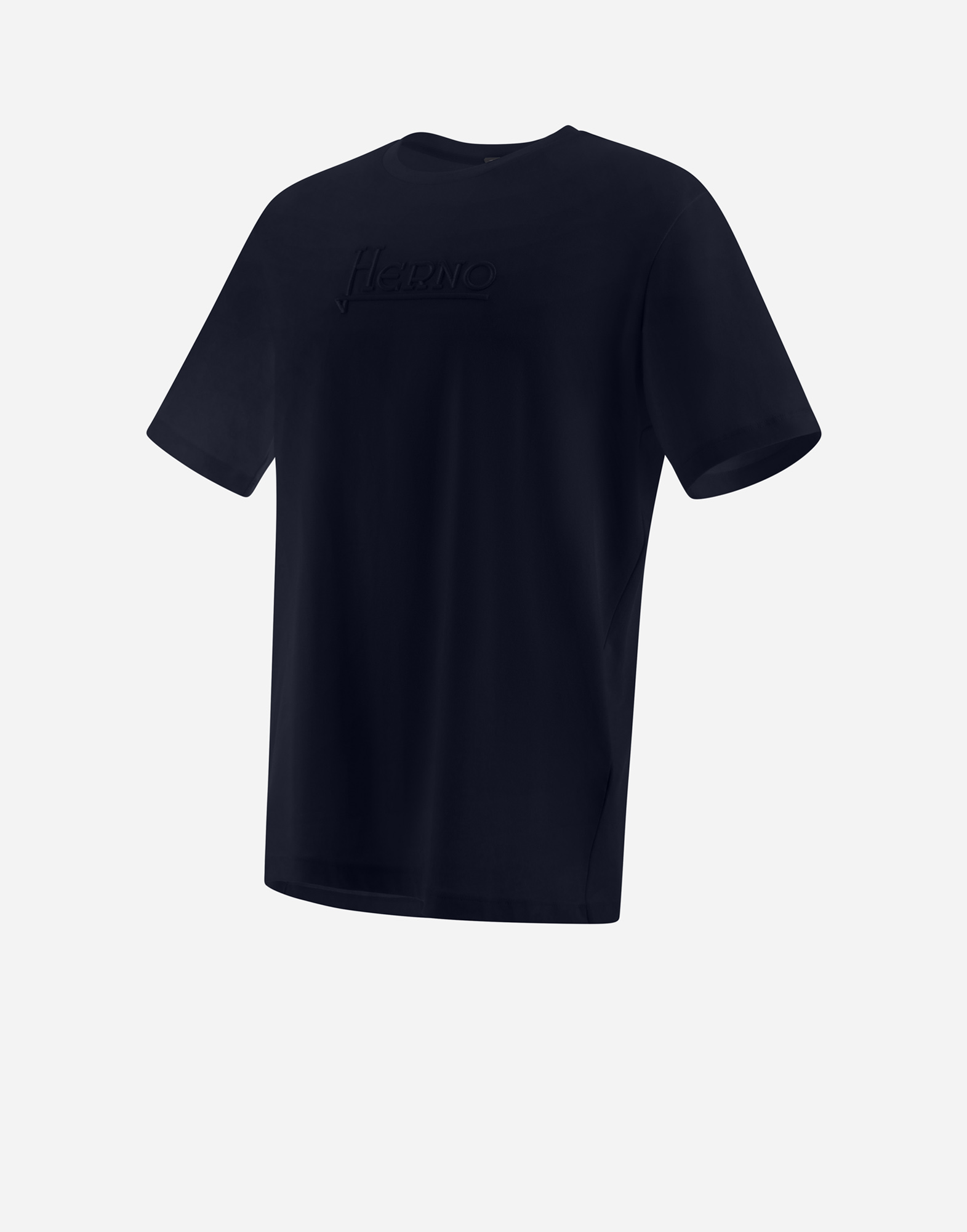 Shop Herno Compact Jersey Tシャツ In Navy Blue