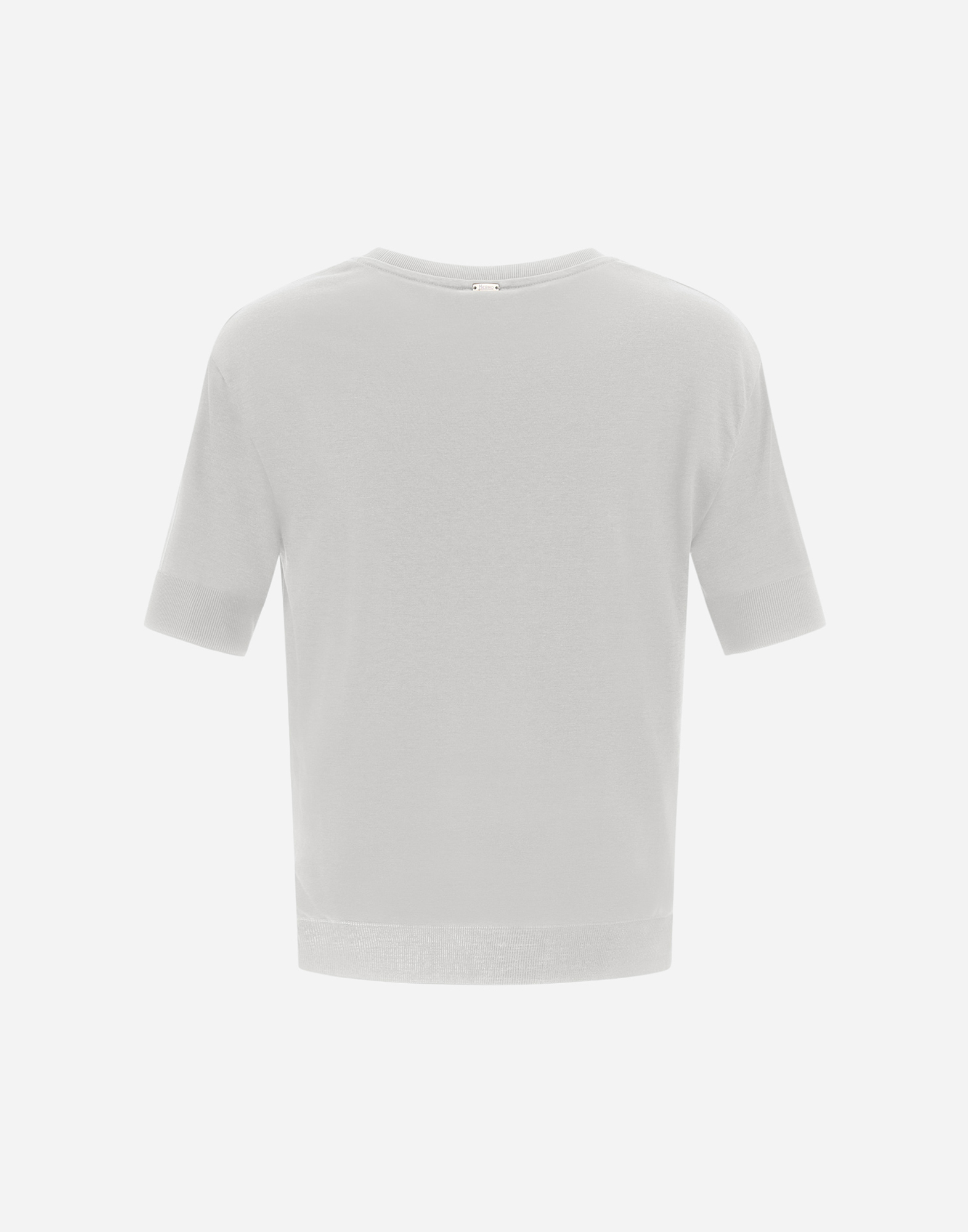 Herno T-shirt In Glam Knit Effect In White