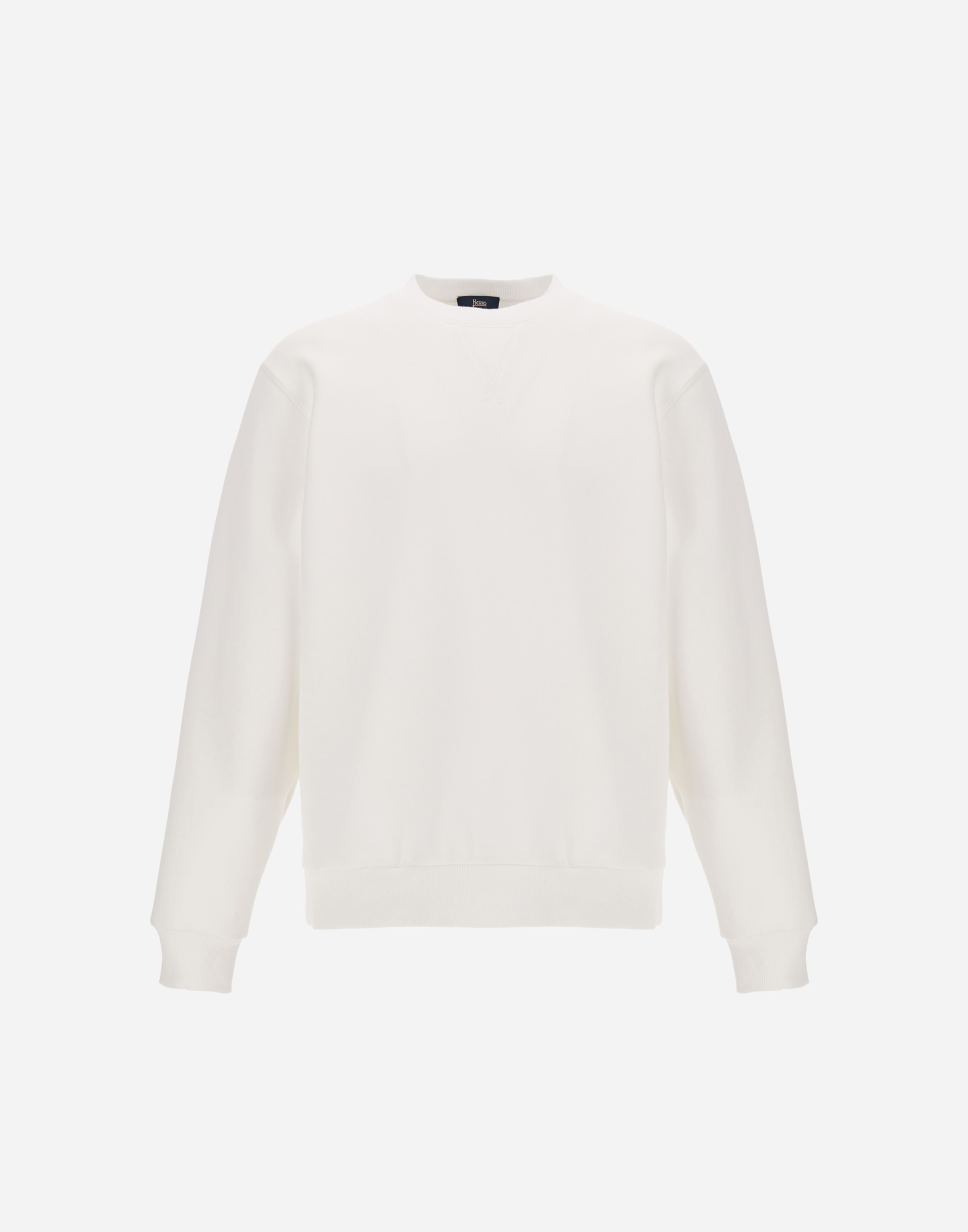 Herno Sweatshirt In Smooth Double Jersey In White