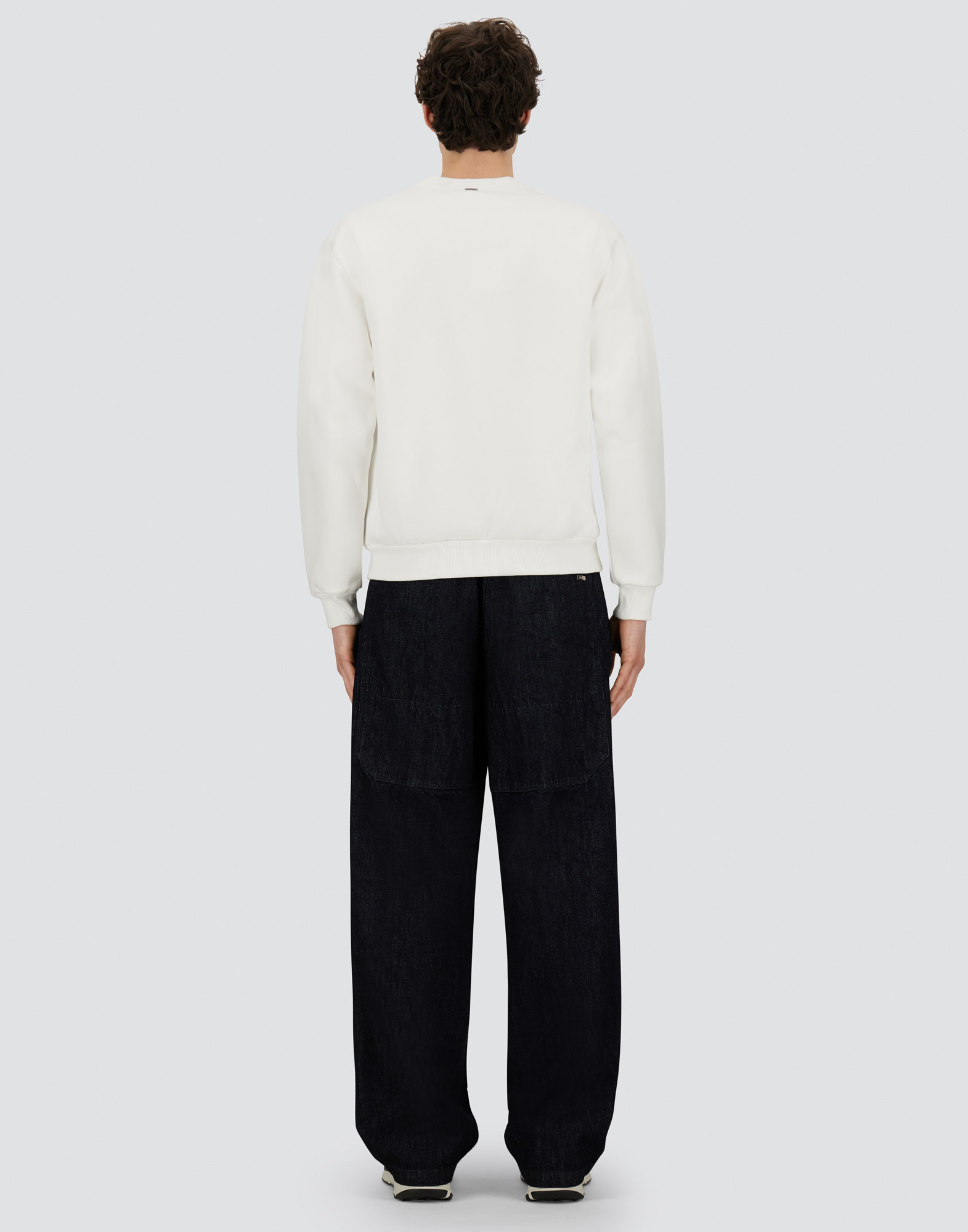 Herno Sweatshirt In Smooth Double Jersey In White