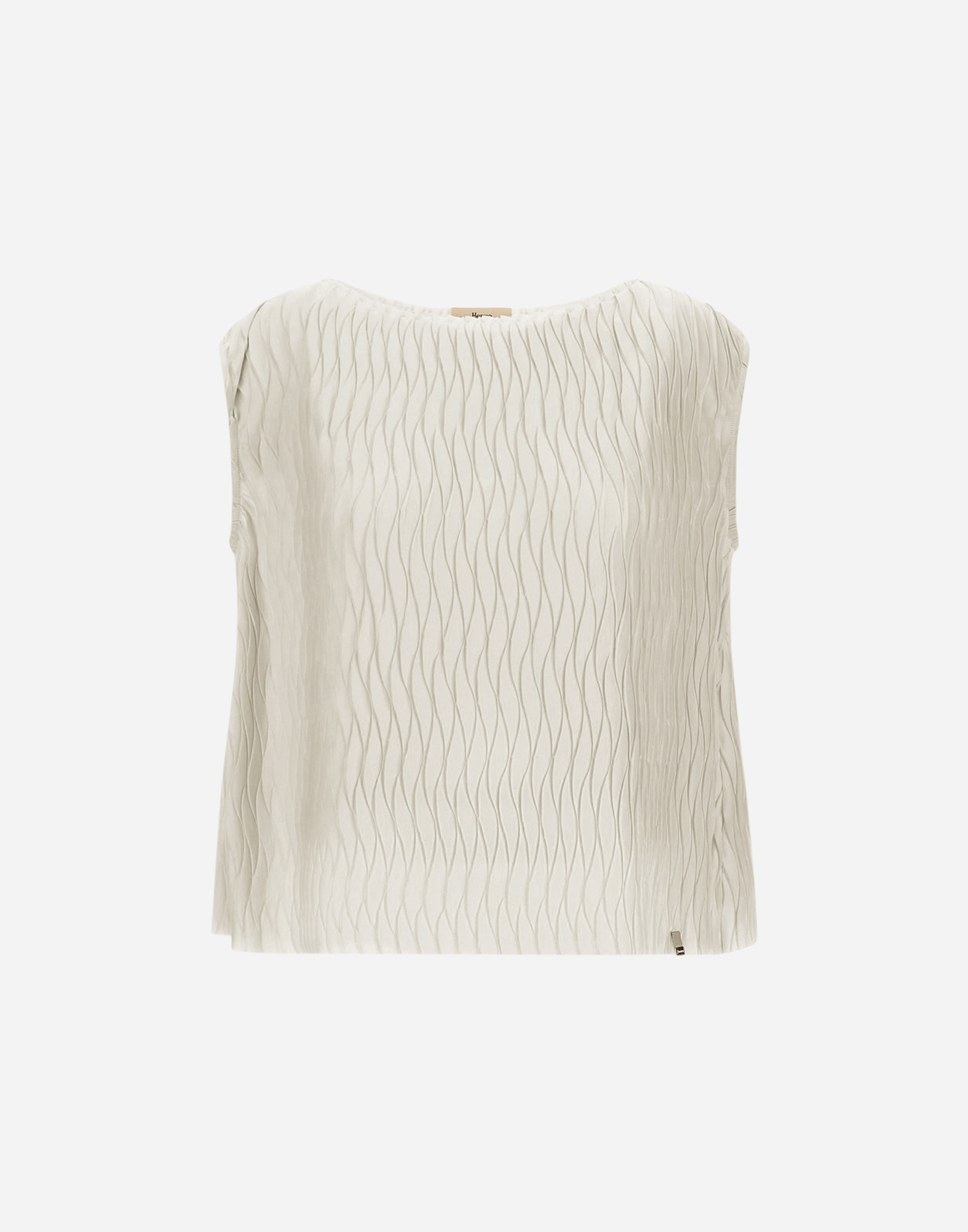 Herno Tank Top In Wrinkled Effect In Chantilly