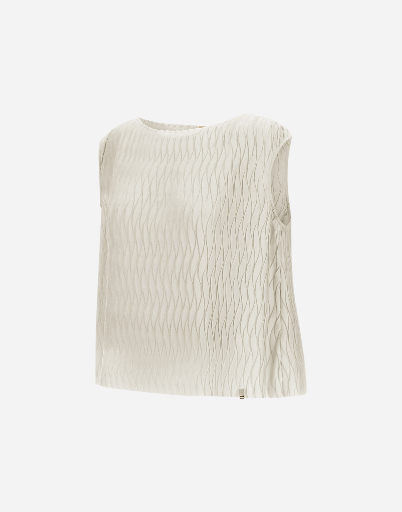 Herno Tank Top In Wrinkled Effect In Chantilly