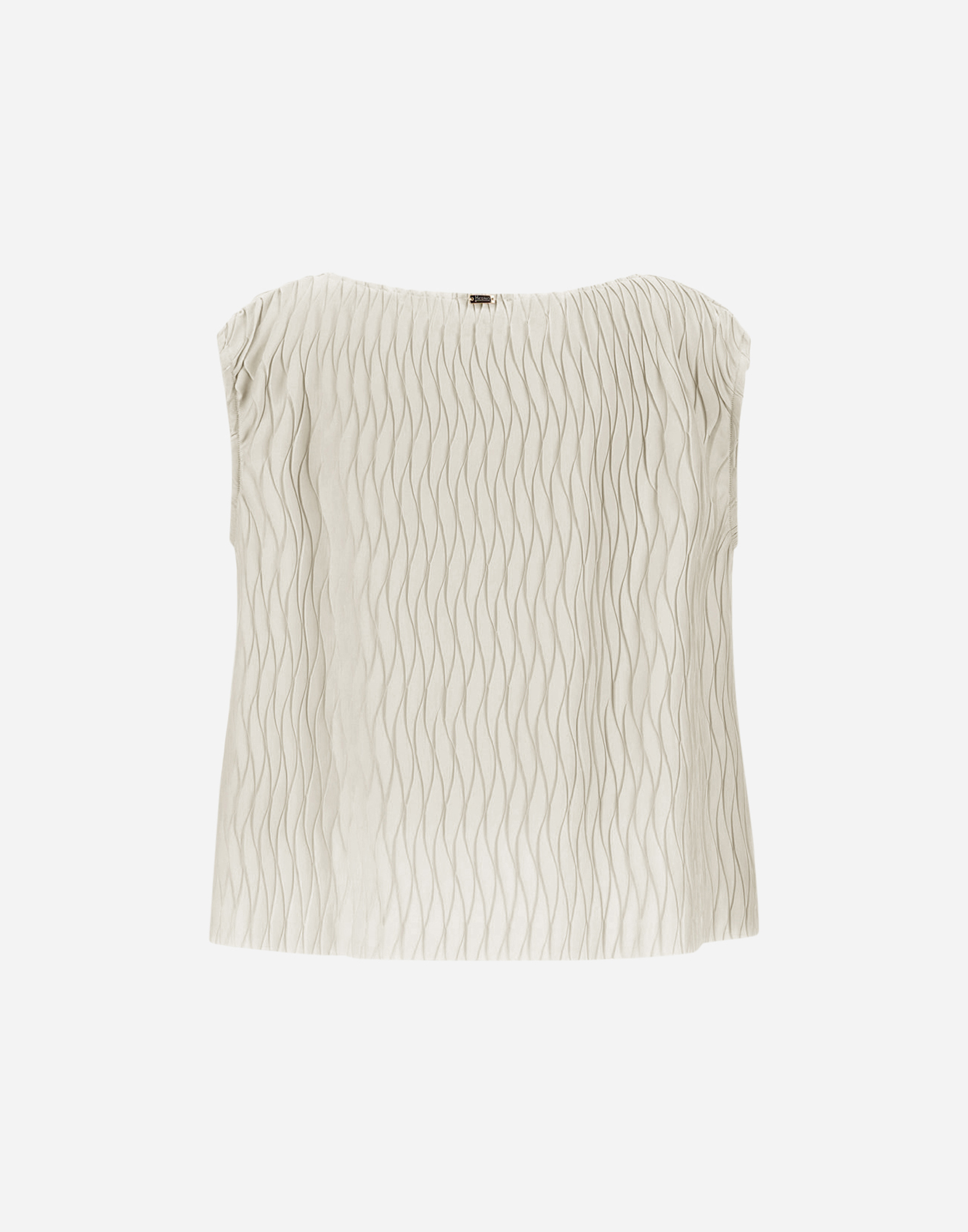 Herno Tank Top In Wrinkled Effect In Chantilly
