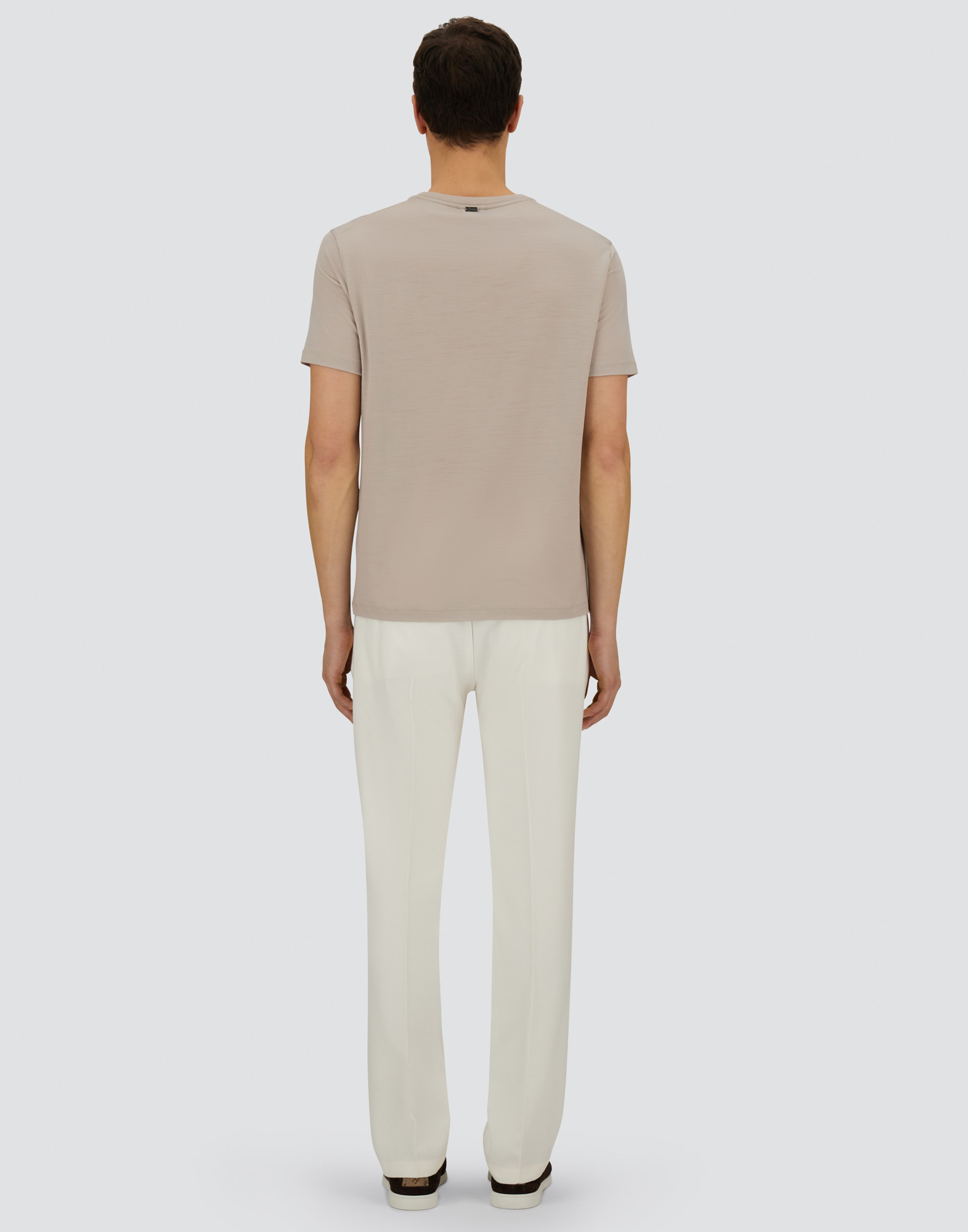 Herno Resort T-shirt In Soft Wool Jersey In Pink