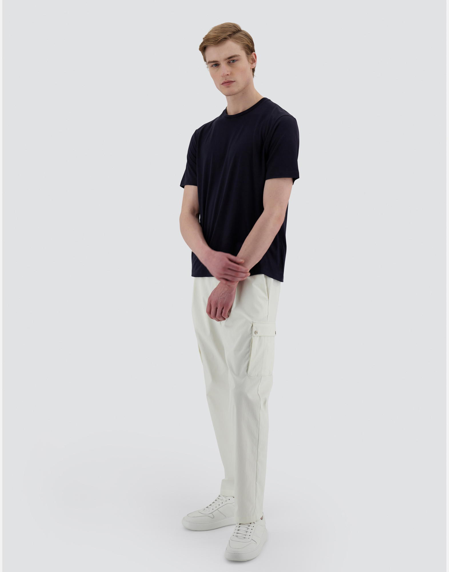 Herno Resort T-shirt In Soft Wool Jersey In Navy Blue
