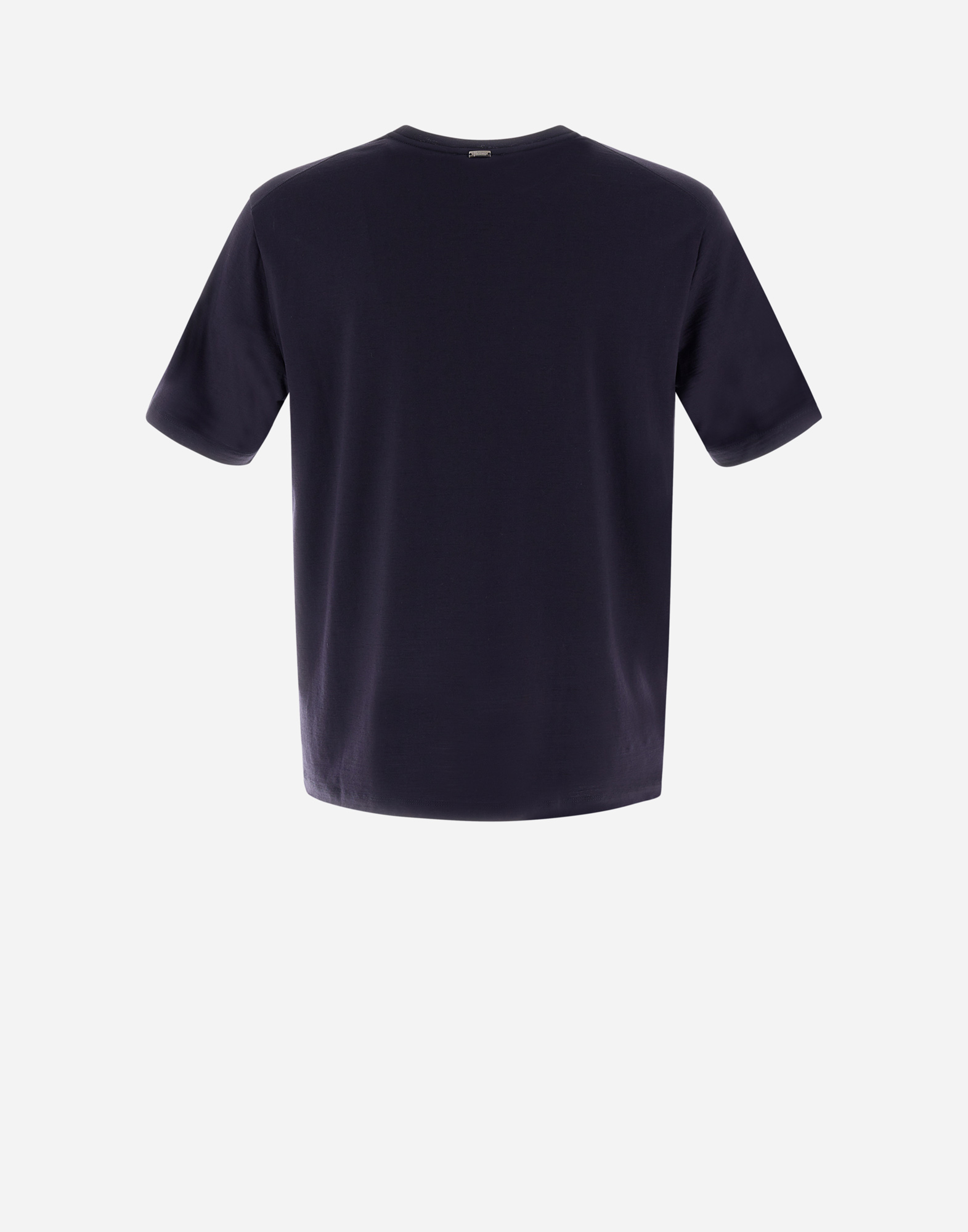 Herno Resort T-shirt In Soft Wool Jersey In Navy Blue