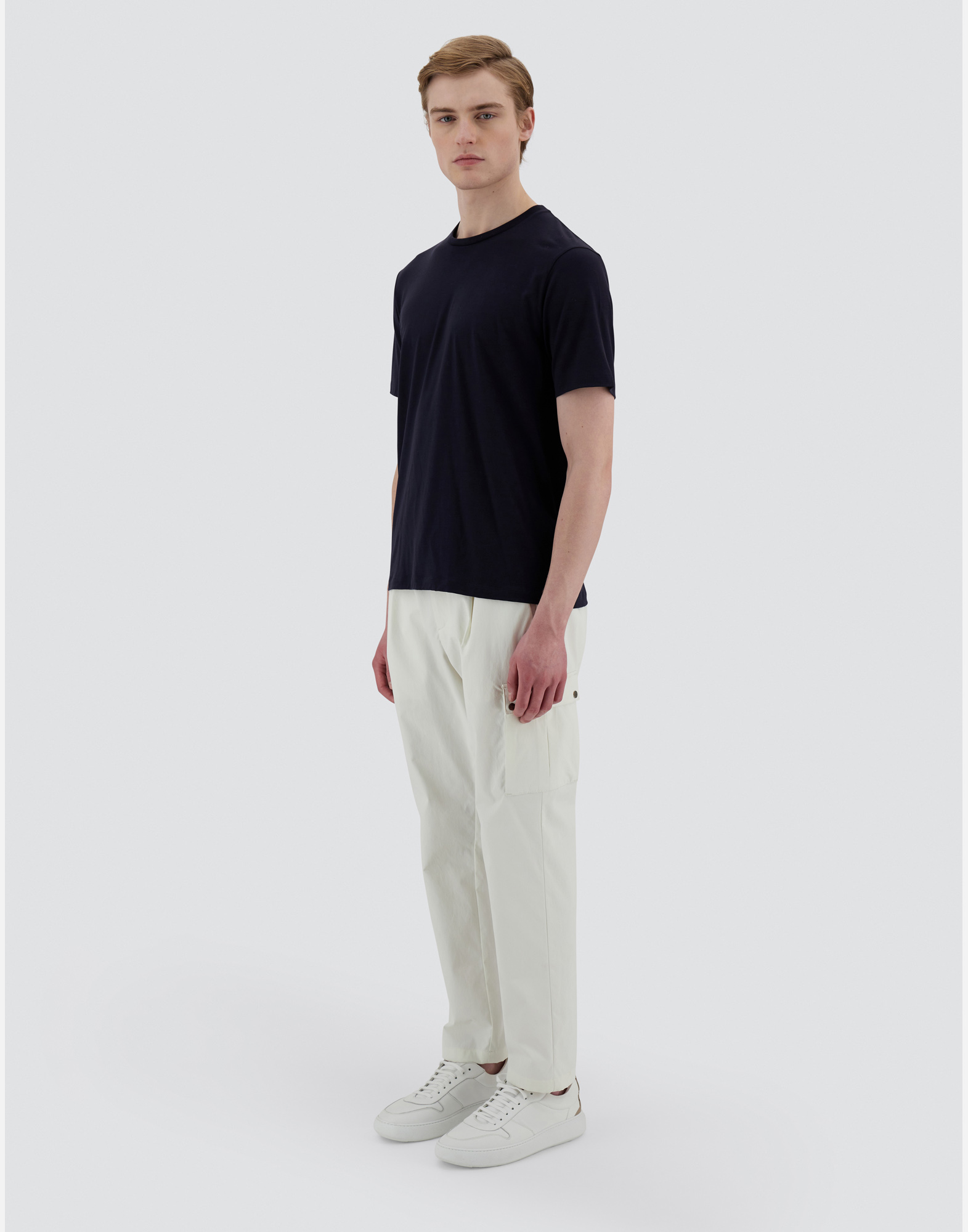 Herno Resort T-shirt In Soft Wool Jersey In Navy Blue