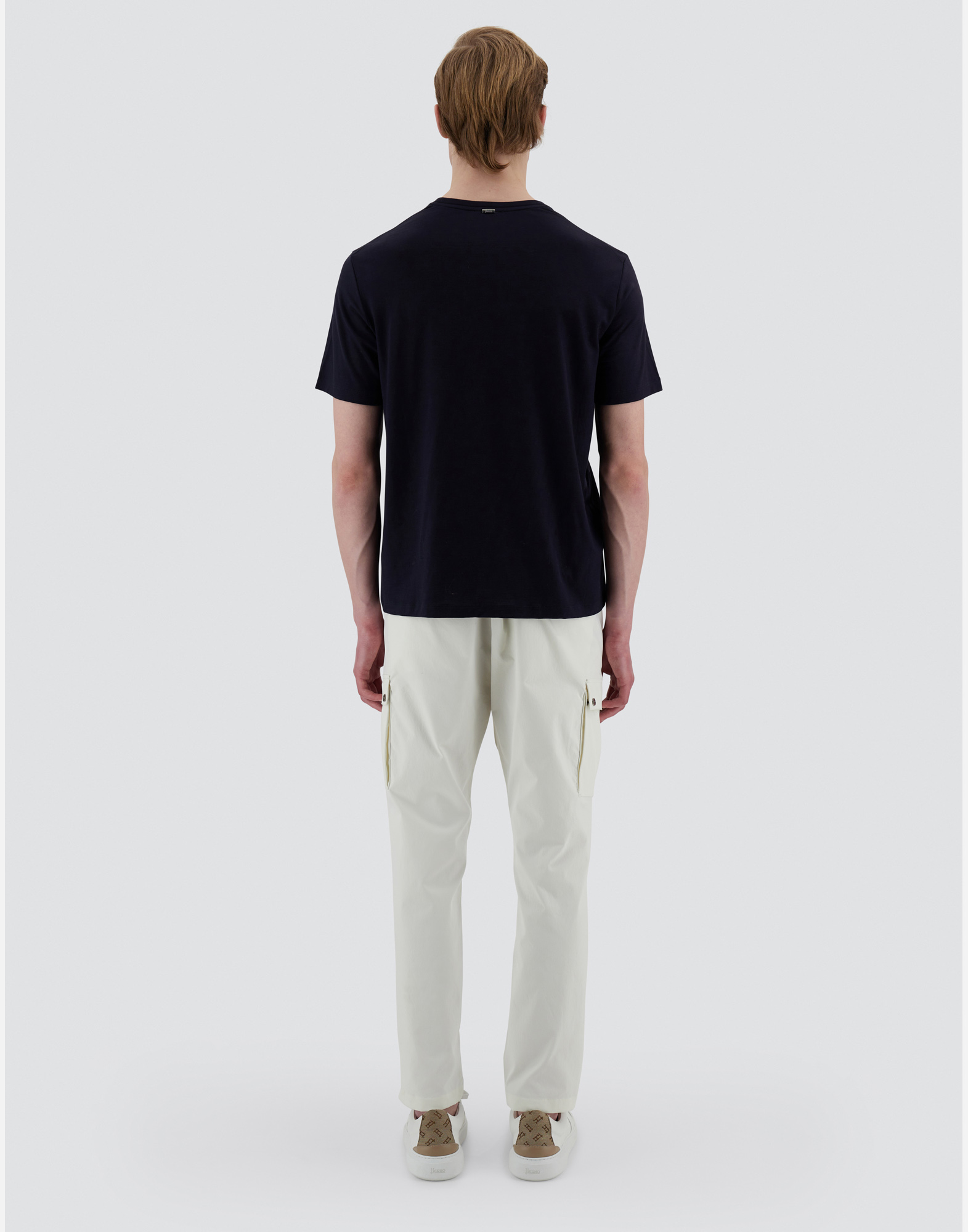 Herno Resort T-shirt In Soft Wool Jersey In Navy Blue