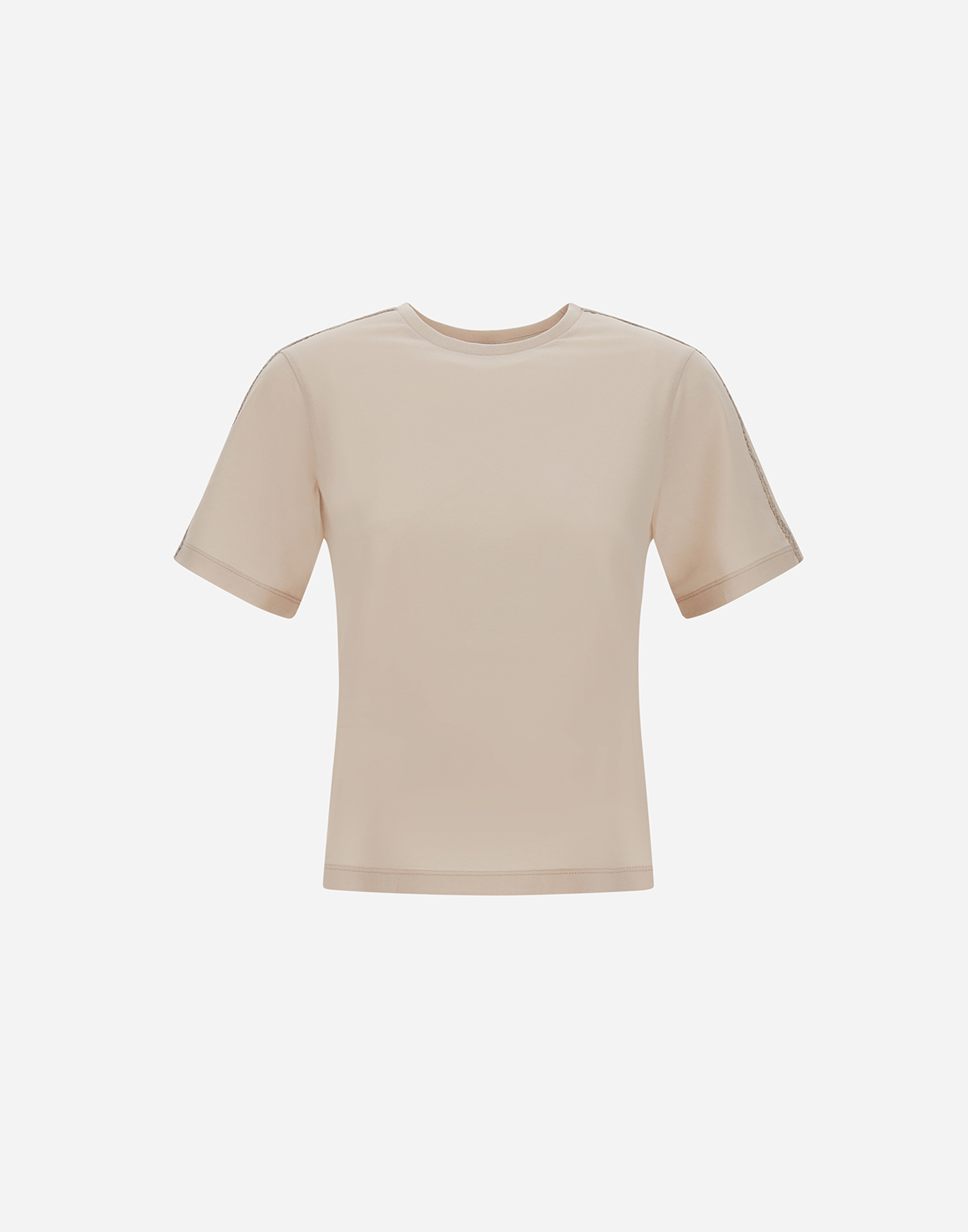 Herno Resort T-shirt In Mercerised Cotton Jersey In Neutral