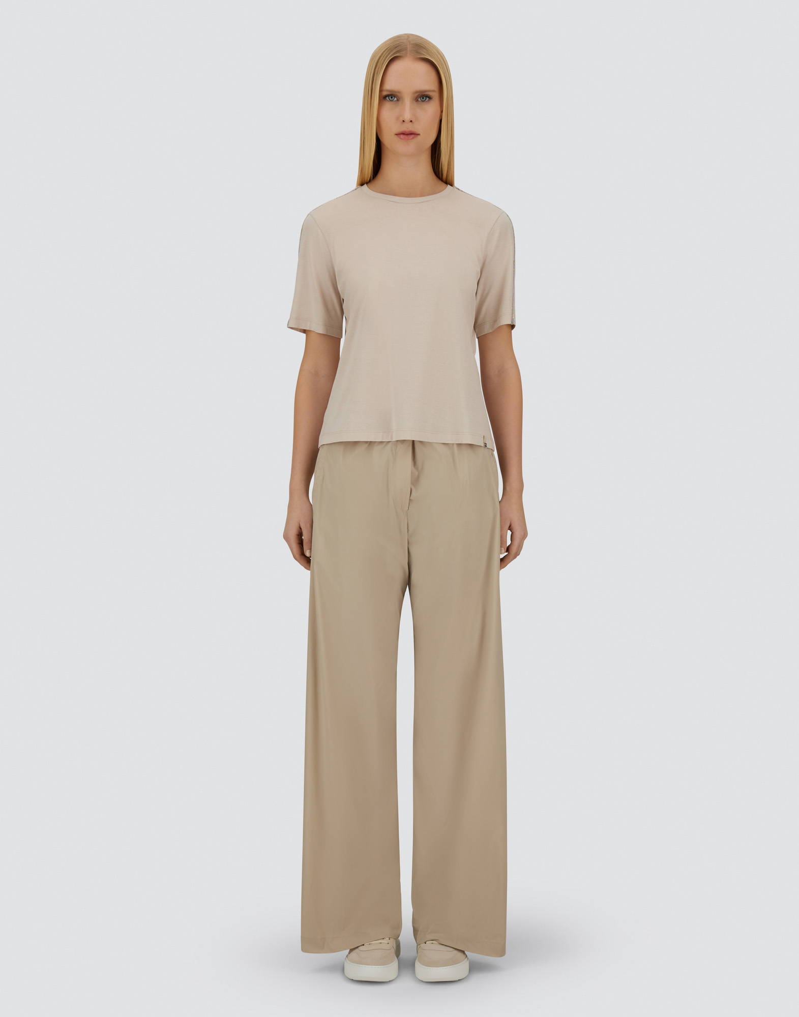 Herno Resort T-shirt In Mercerised Cotton Jersey In Neutral