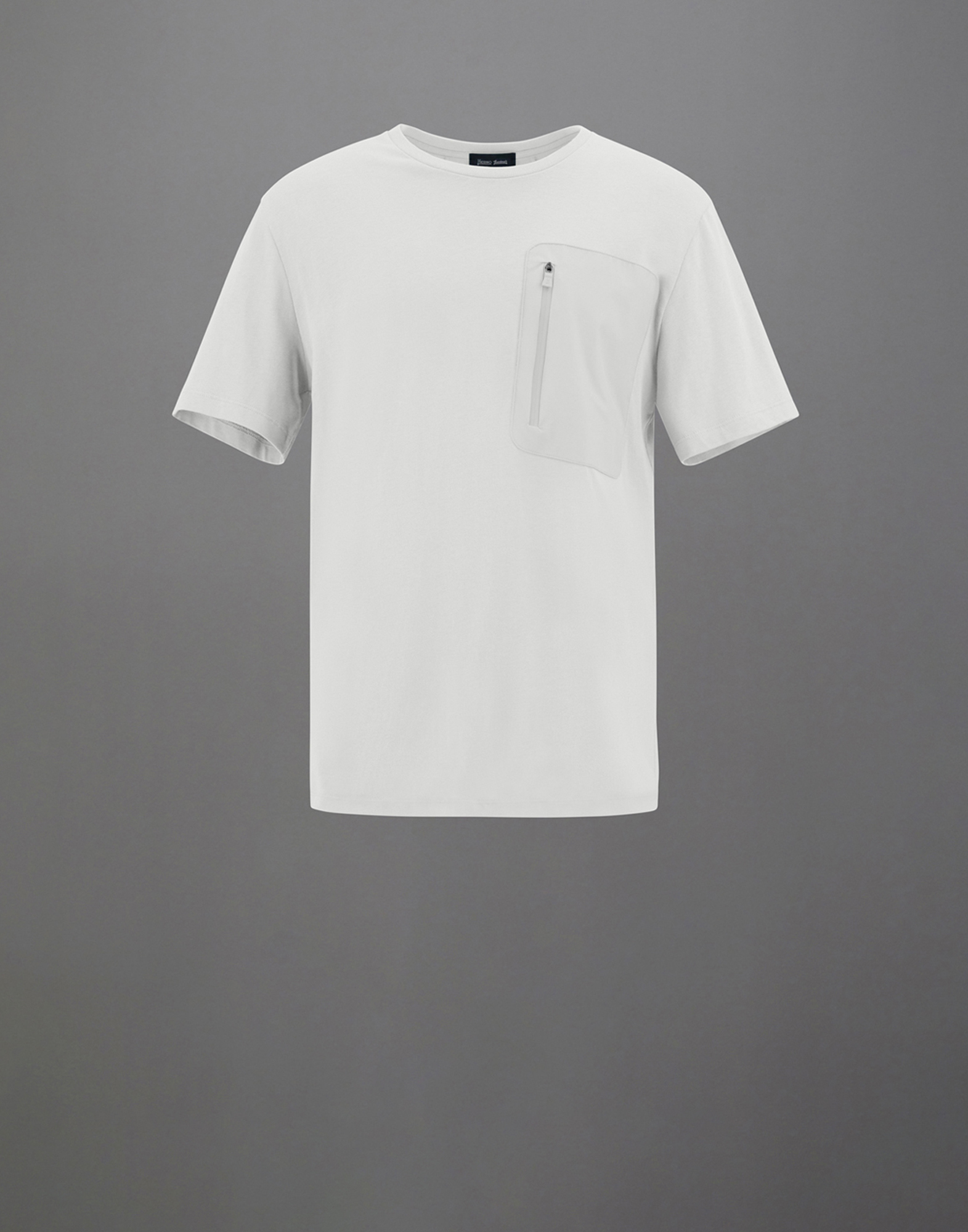 Herno Laminar T-shirt In Compact Jersey In Ice