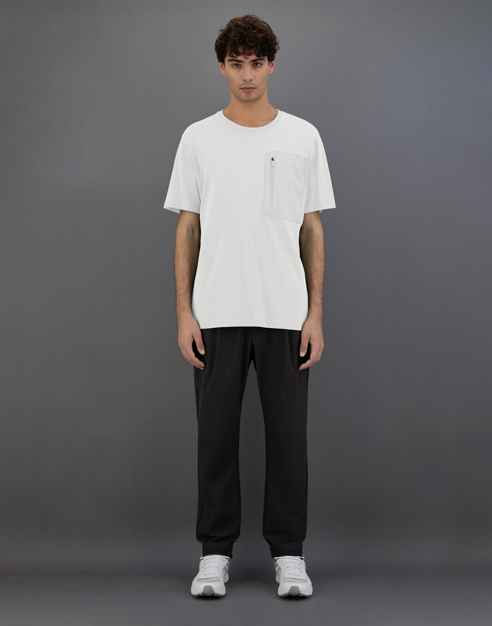 Herno Laminar T-shirt In Compact Jersey In Ice