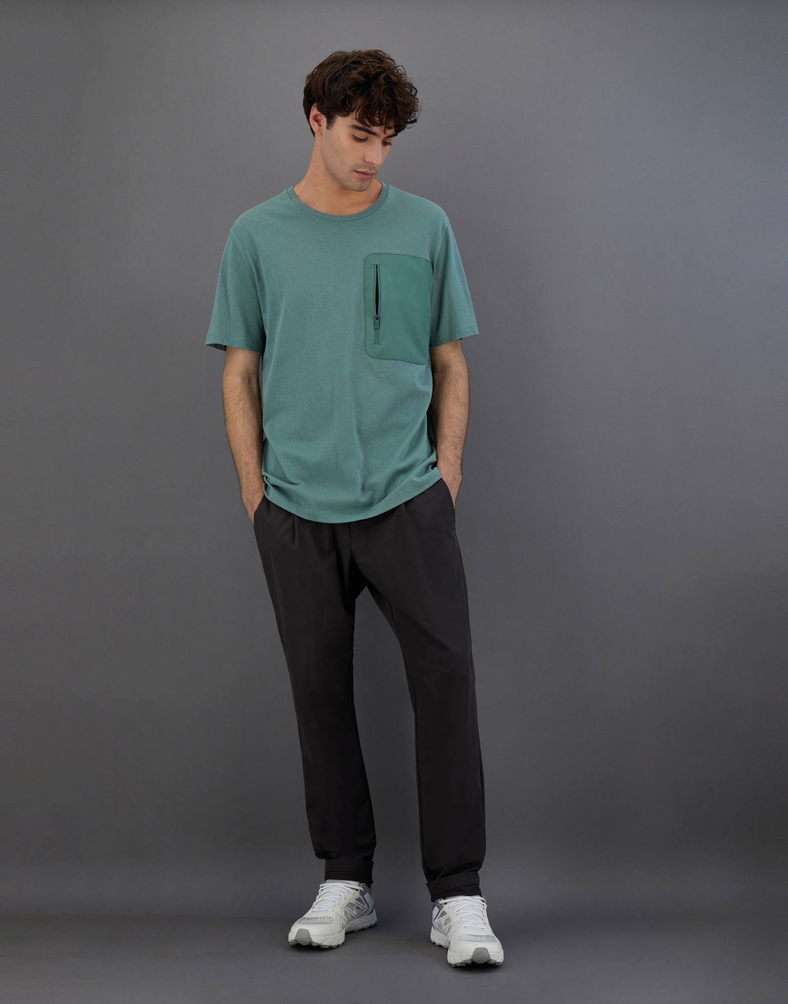 Shop Herno Laminar Compact Jersey Tシャツ In Dark Forest
