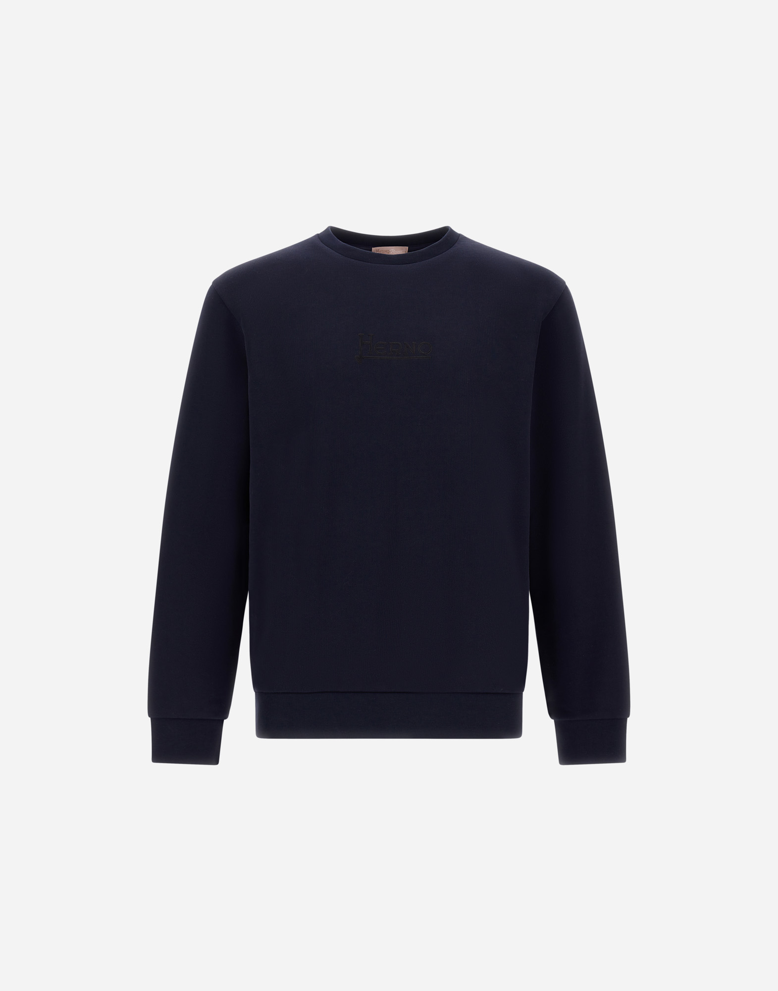 Herno Resort Sweatshirt In Cotton Fleece In Blue