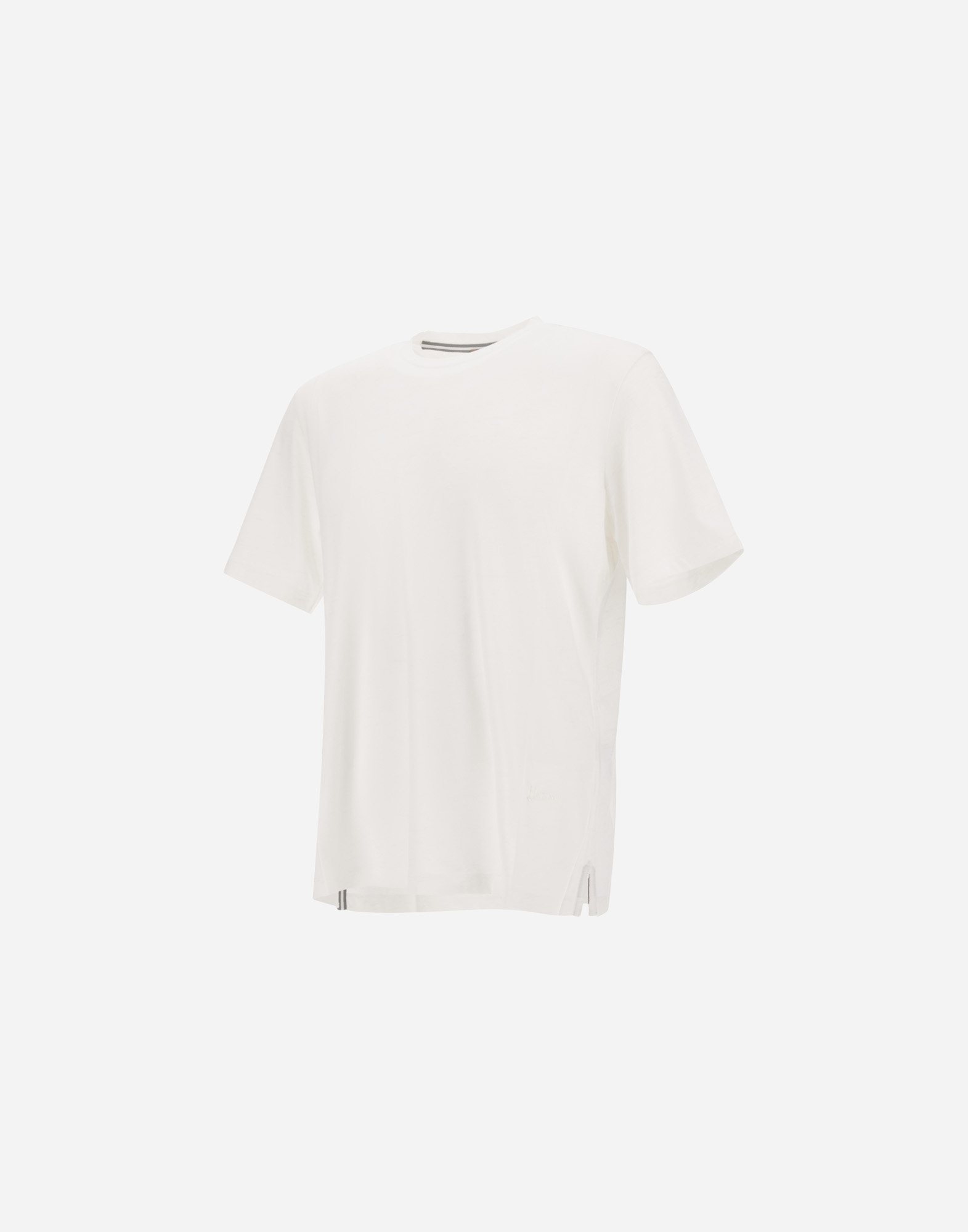 Herno Men Resort T-shirt In Cotton And Light Stretch Nylon In White
