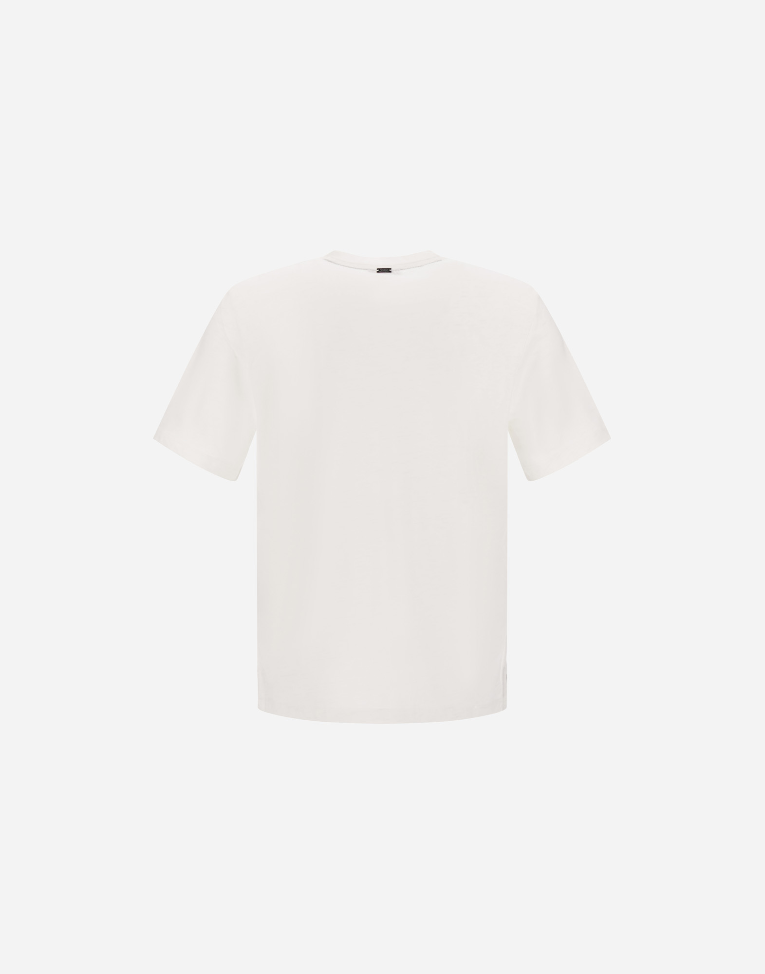 Herno Men Resort T-shirt In Cotton And Light Stretch Nylon In White