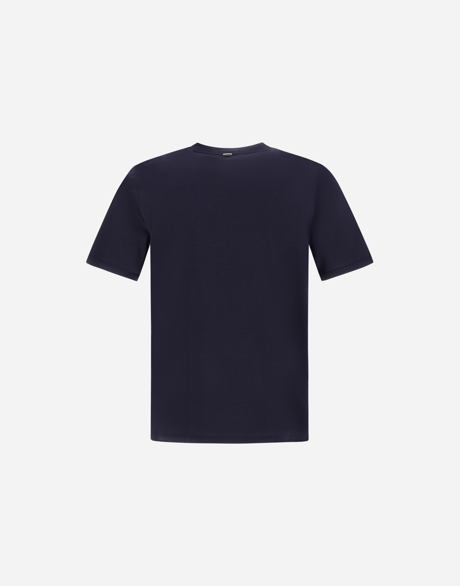 Herno Men Resort T-shirt In Cotton And Light Stretch Nylon In Blue