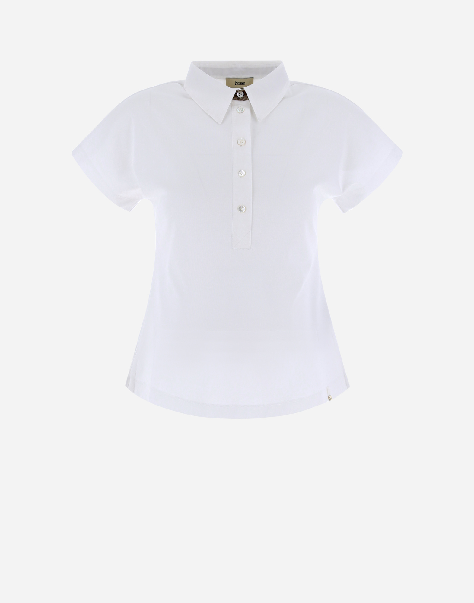 Herno Ever Cotton Interlock/new Popeline/monogram ポロシャツ In White