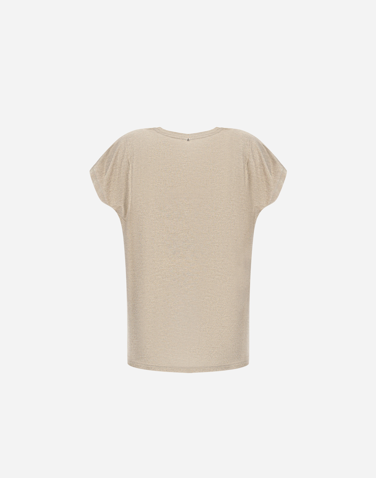 Herno Resort T-shirt In Shimmer Foil Jersey In Neutral