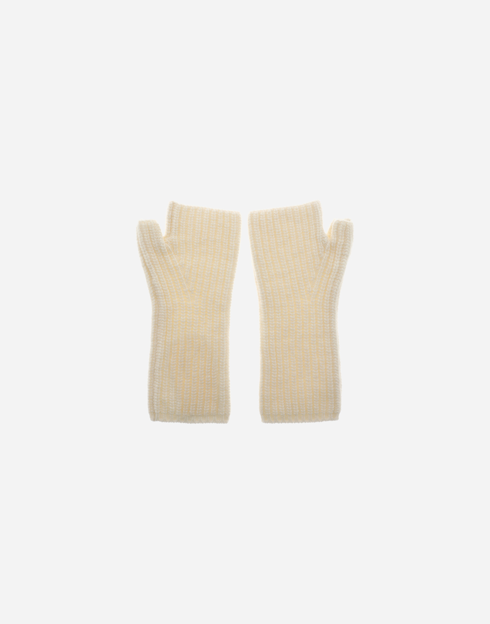 Herno Gloves In Cob Stitch Carded Wool In White