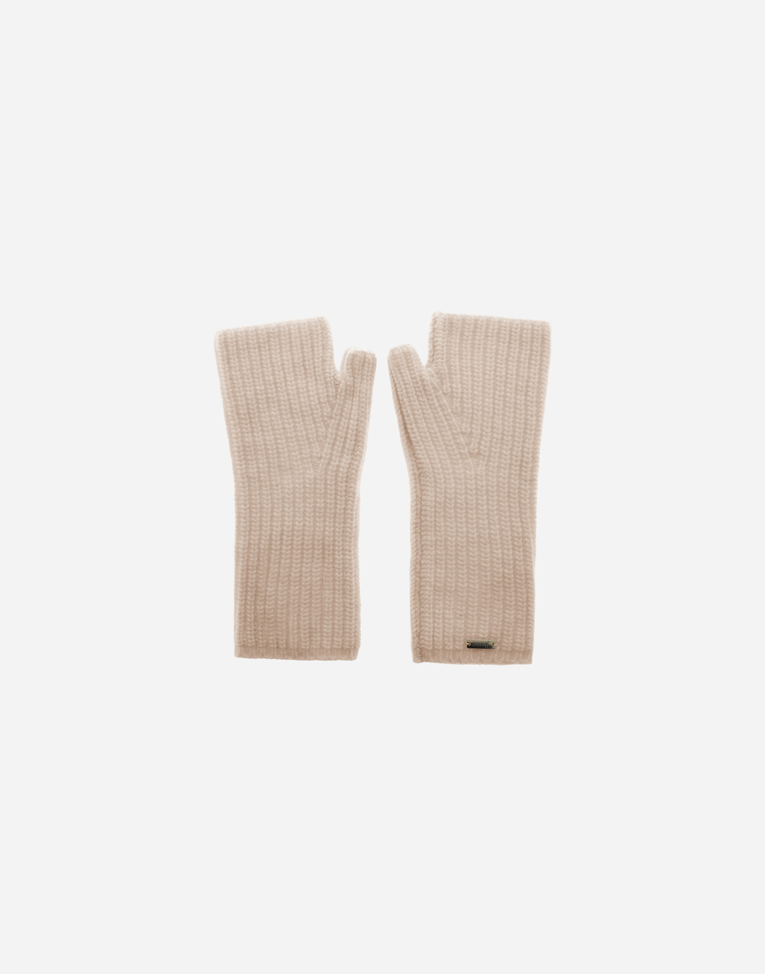 Herno Gloves In Cob Stitch Carded Wool In Neutral