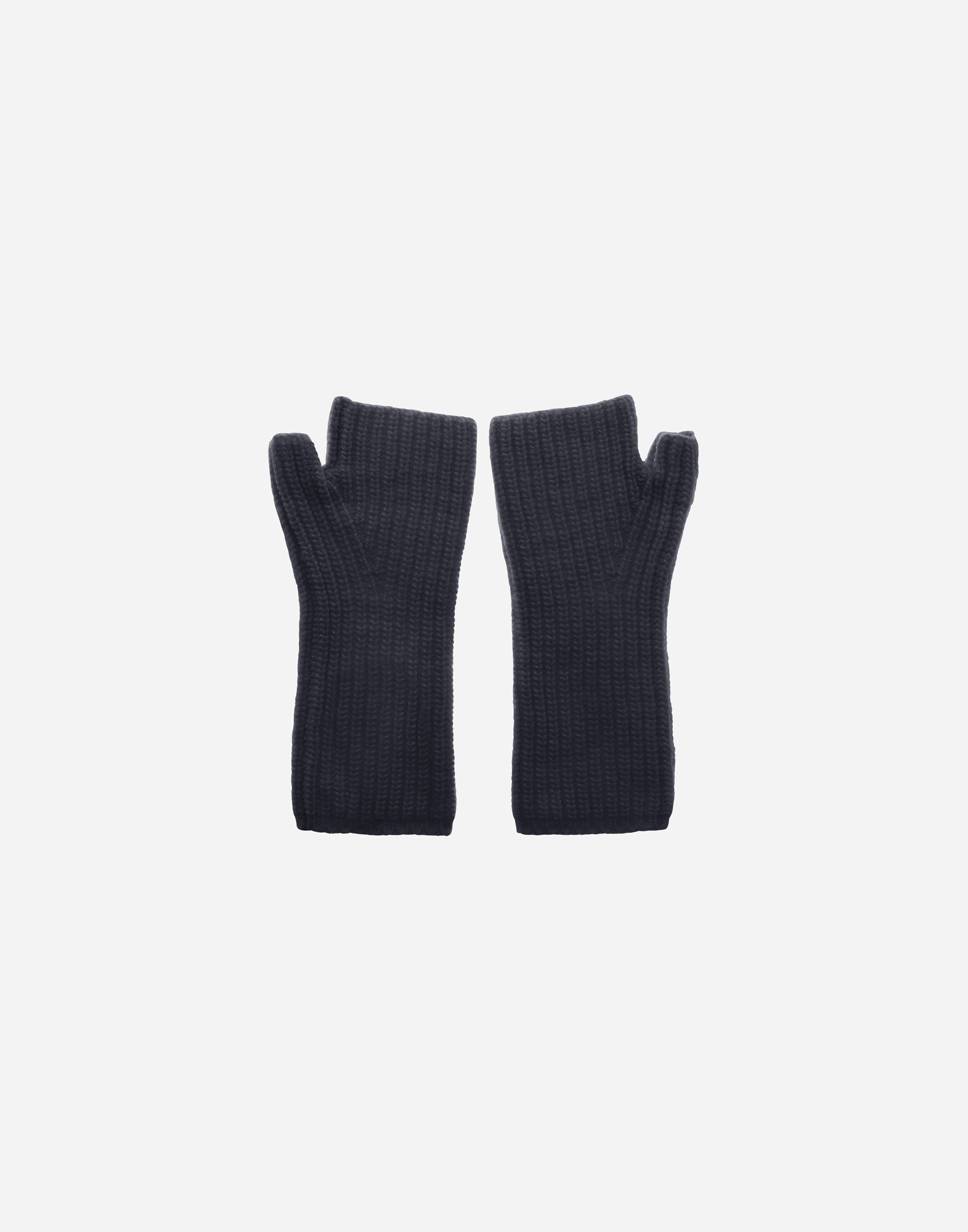 Herno Gloves In Cob Stitch Carded Wool In Gray