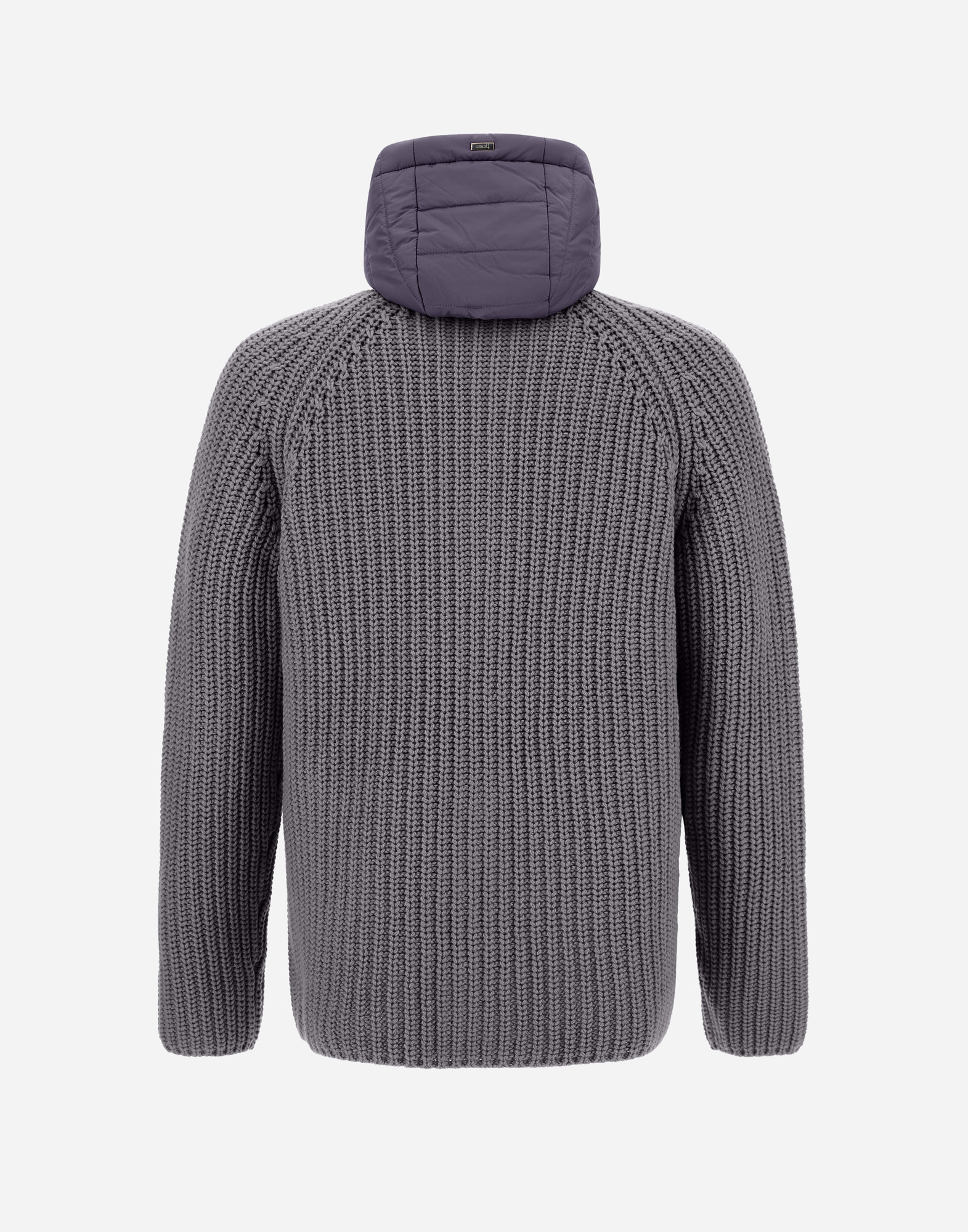 Herno Padded Bomber Jacket With Hood And Pockets In Gray