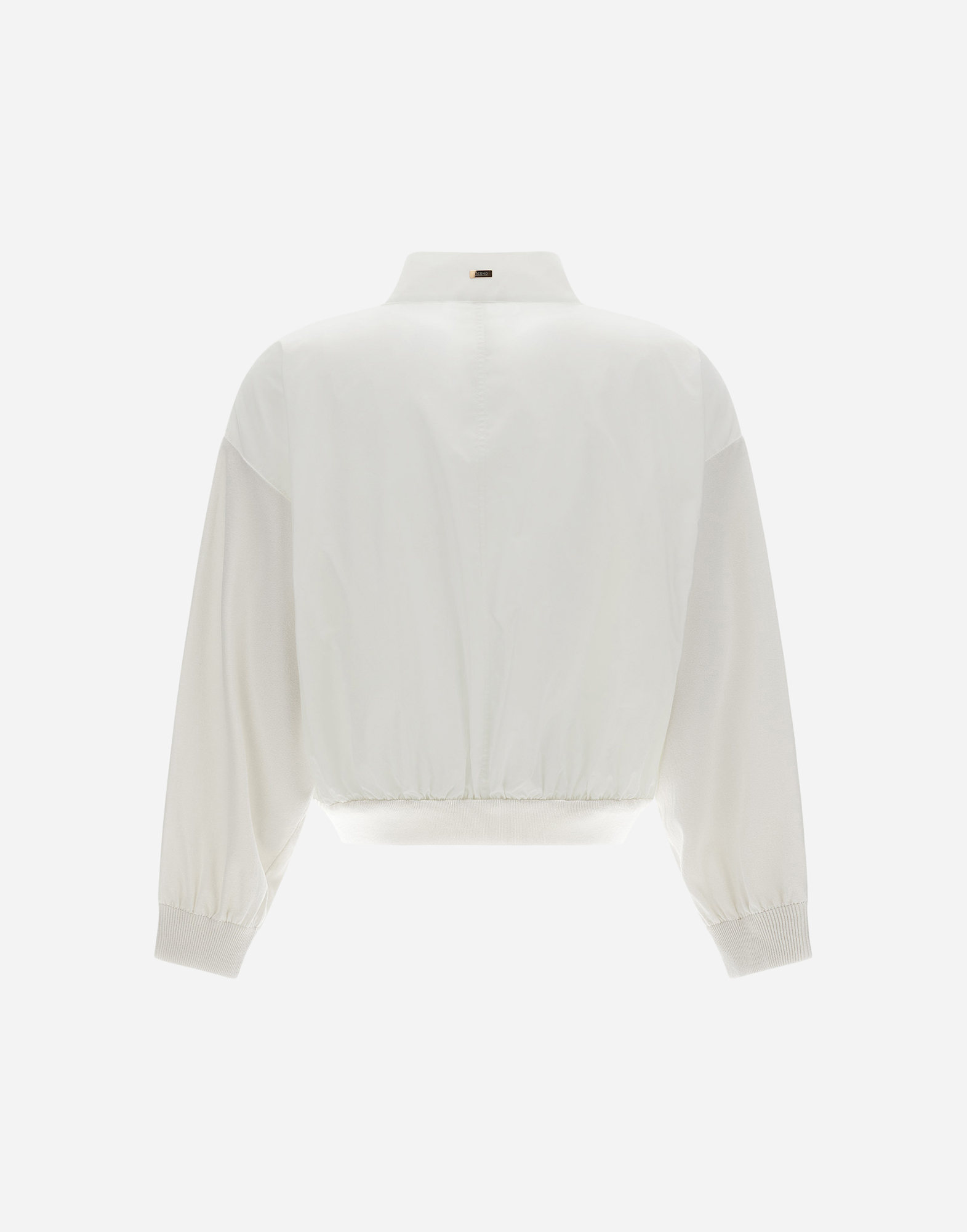 Herno Cardigan In Matt Viscose And New Techno Taffeta In Cream