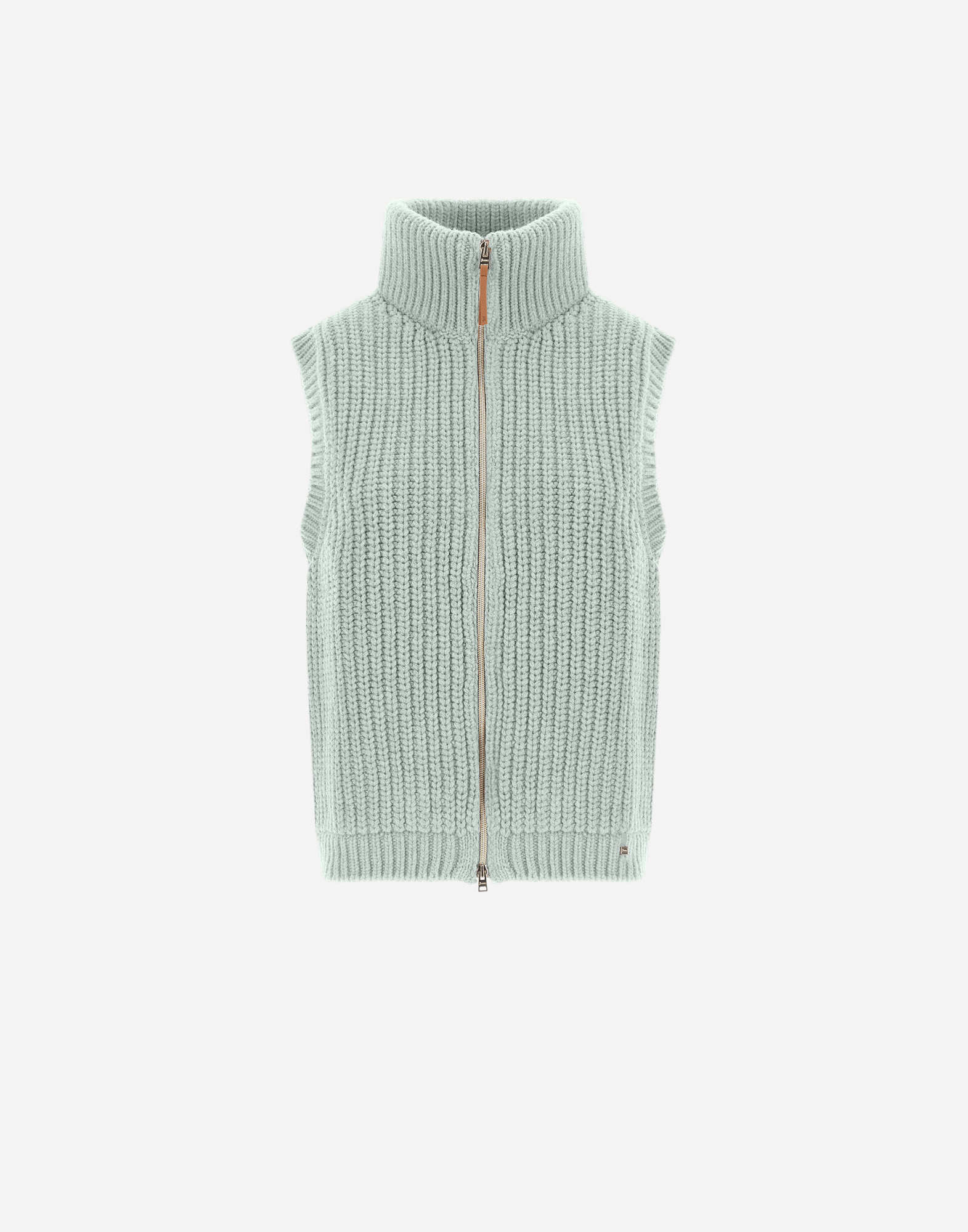Herno Vest In Cob Stitch Wool In Green