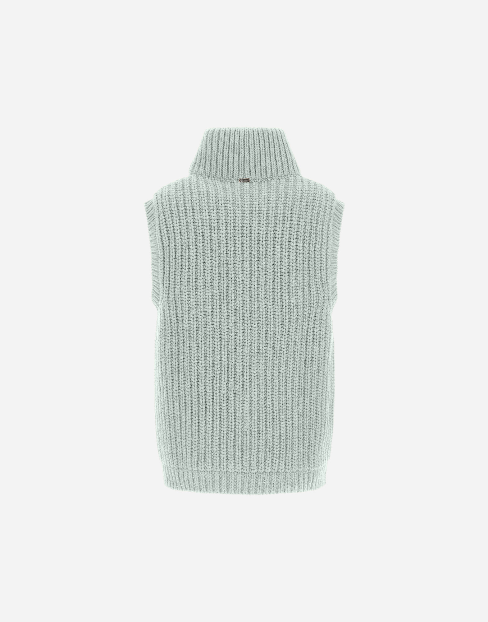 Herno Vest In Cob Stitch Wool In Green