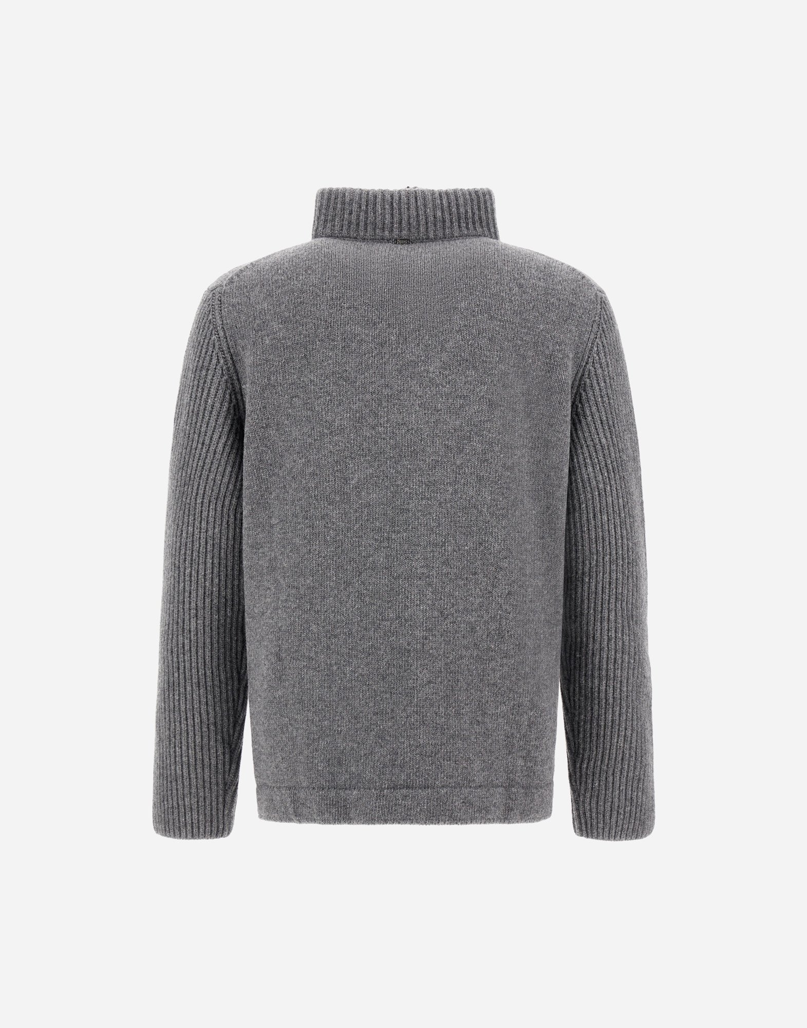 Herno Gerippter Cardigan Mit Stehkragen In Gray
