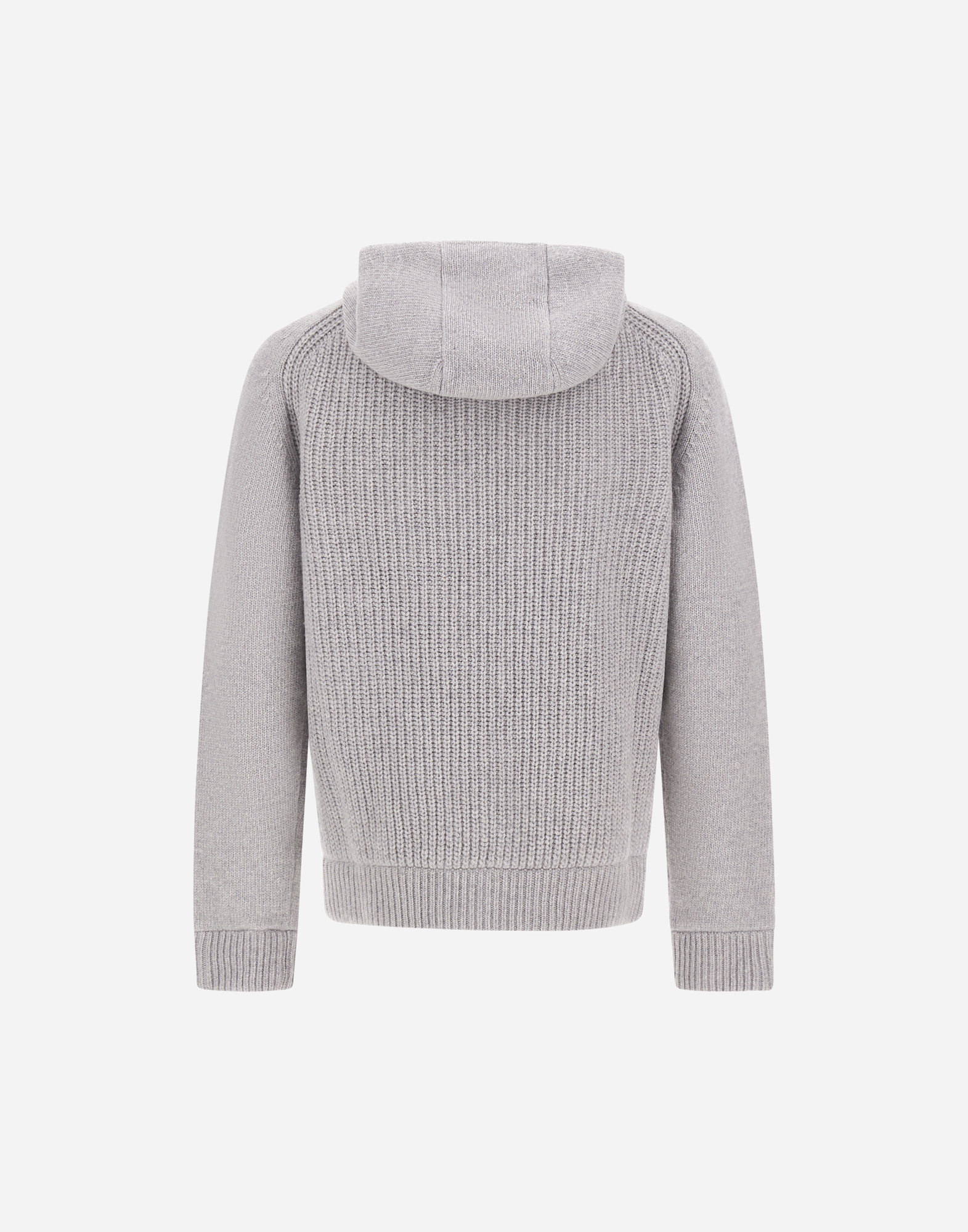 Herno Resort Cardigan In Stocking-stitched Carded Wool In Gray