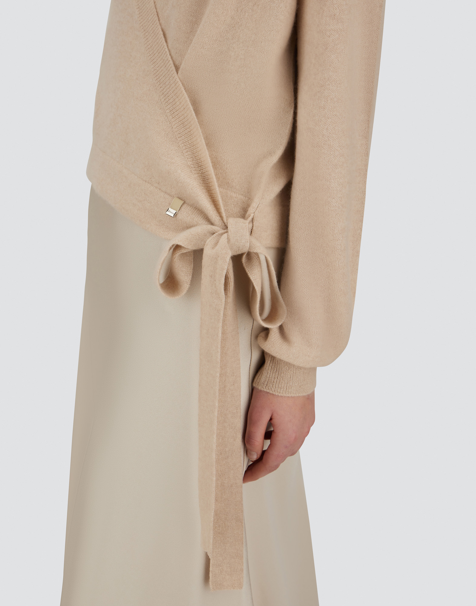 Herno Resort Cardigan In Light Cashmere Knit In Brown