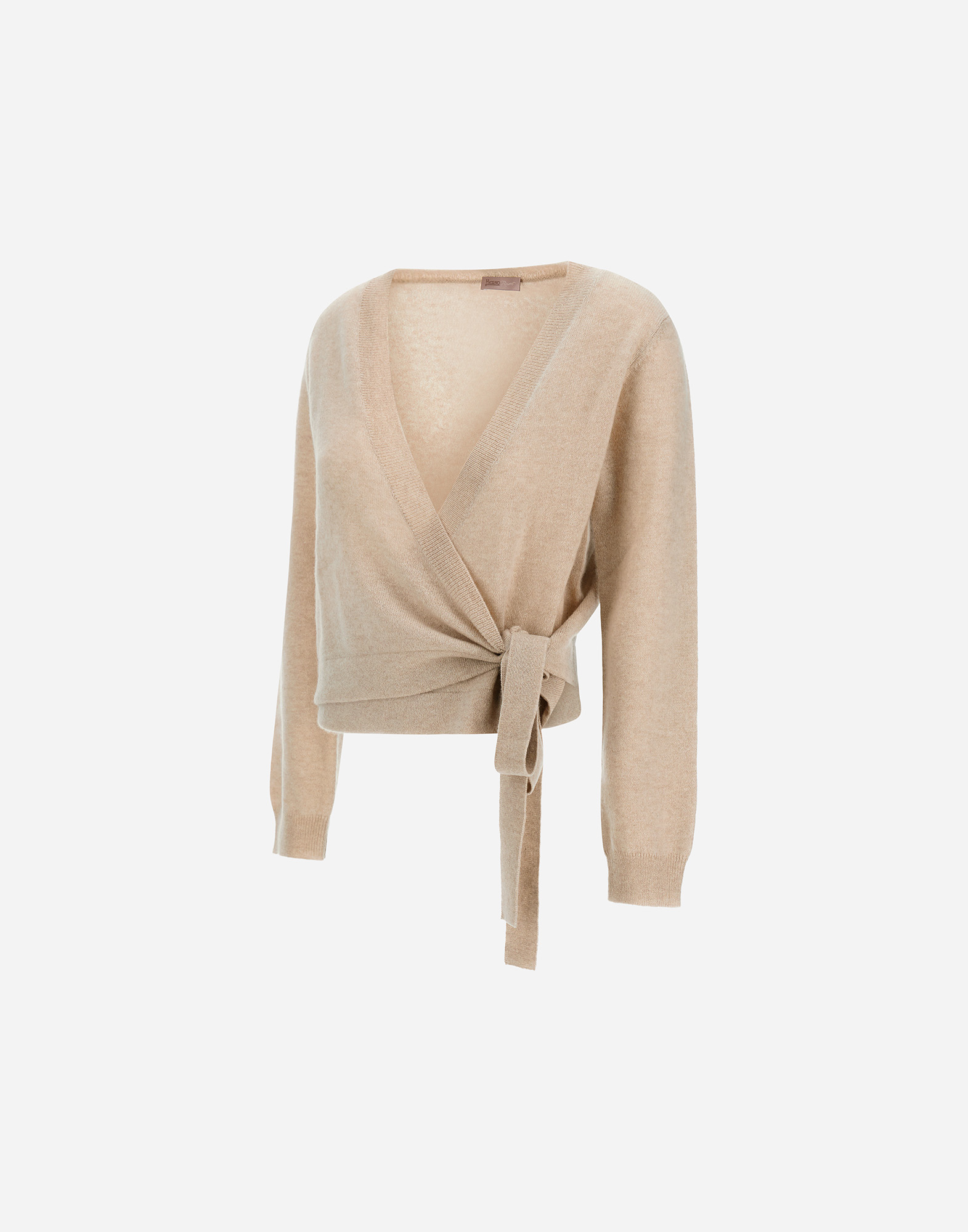 Herno Resort Cardigan In Light Cashmere Knit In Brown