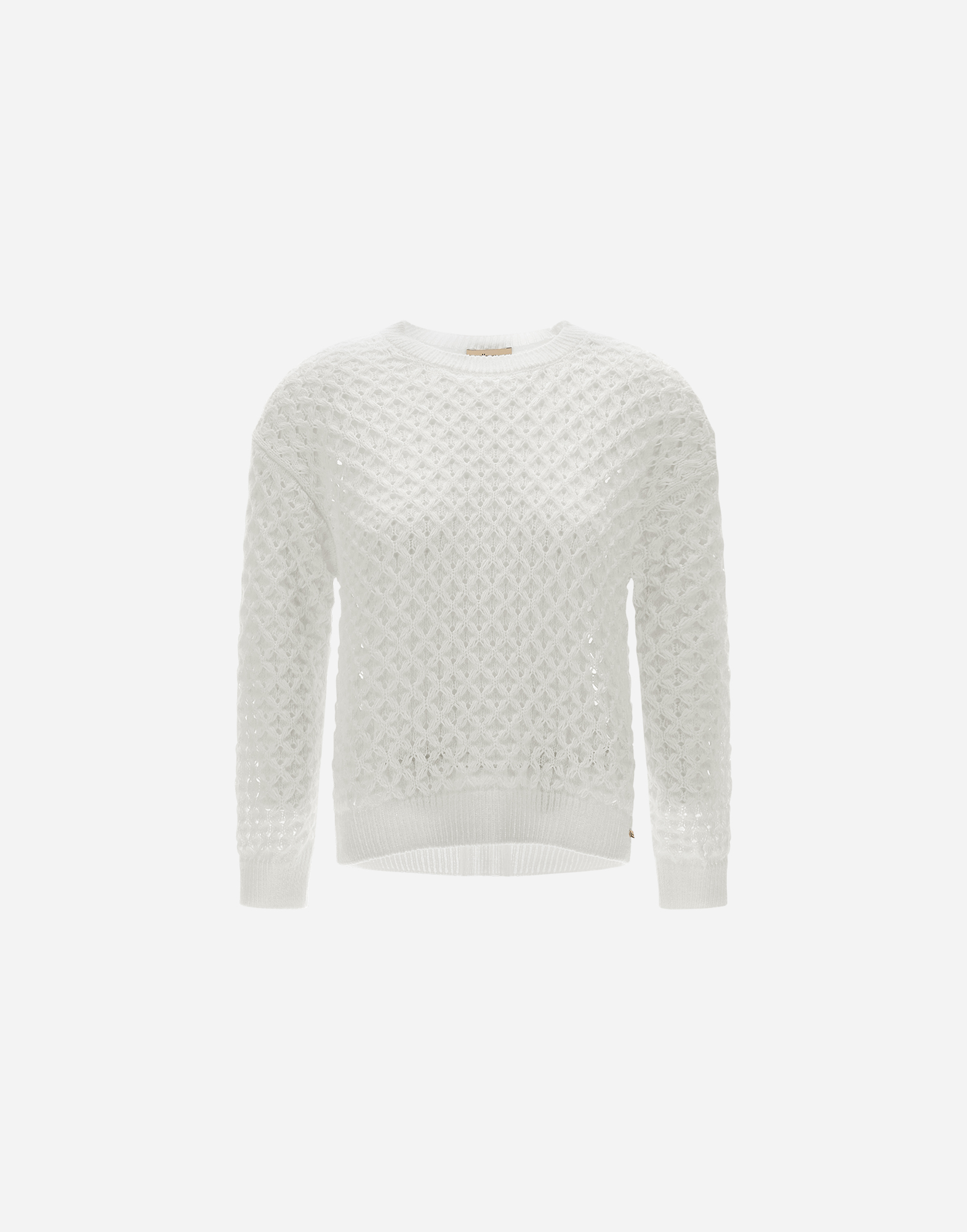 Herno Sweater In Crochet Effect In White