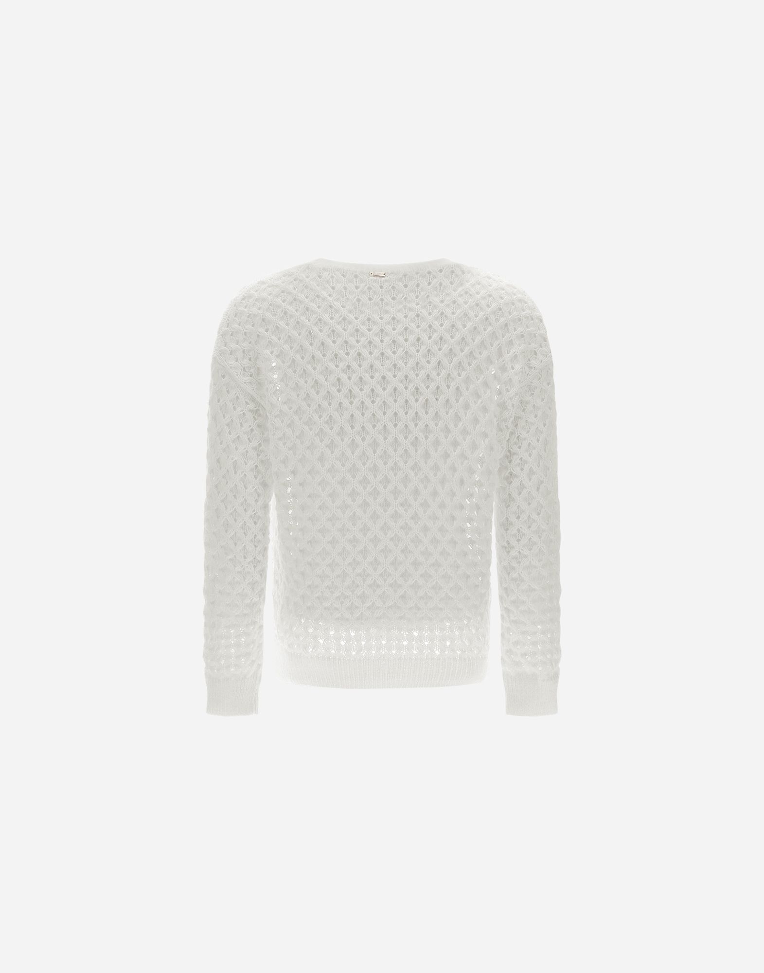 Herno Sweater In Crochet Effect In White