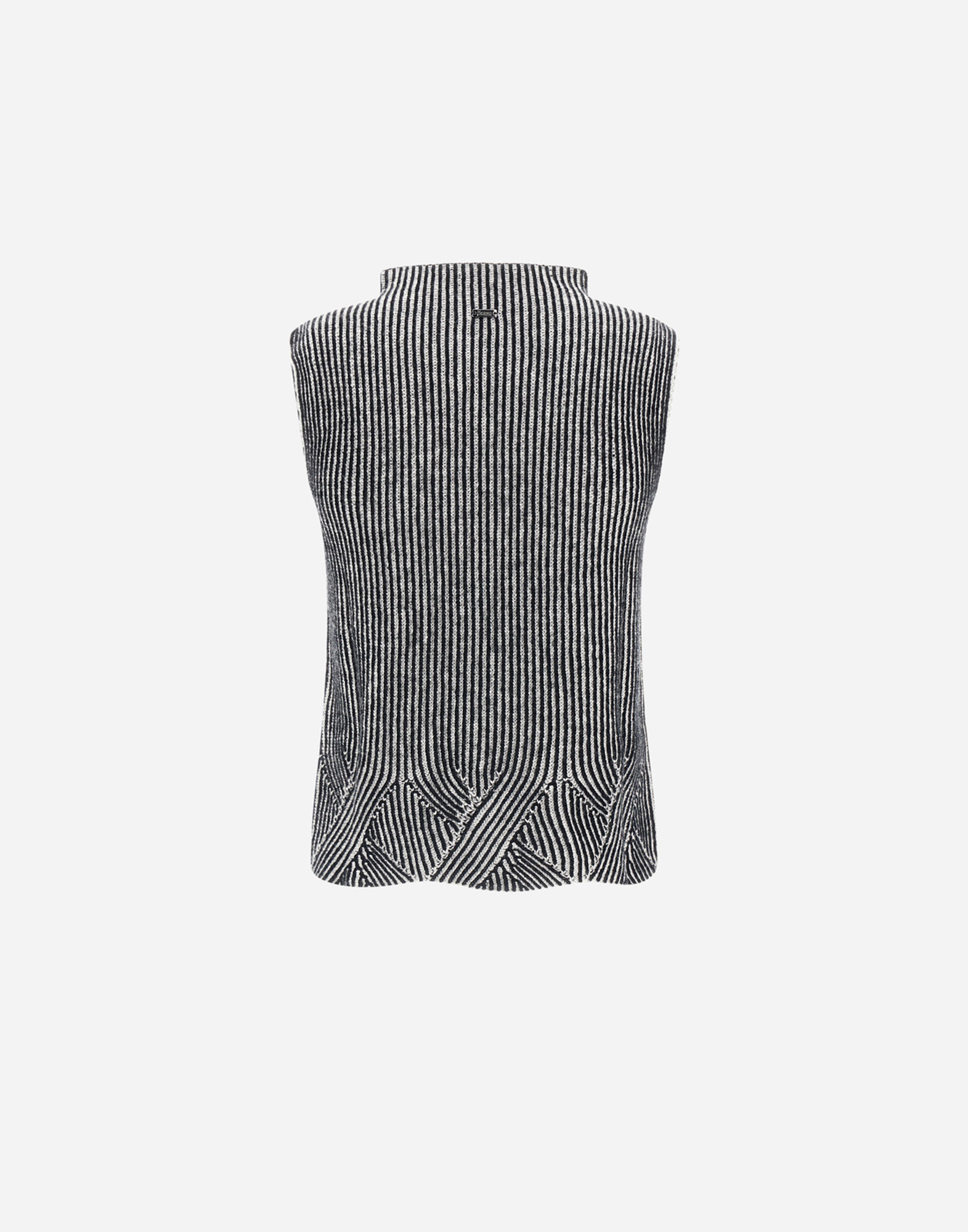 Herno Two-tone Vanis� Wool Vest In Black