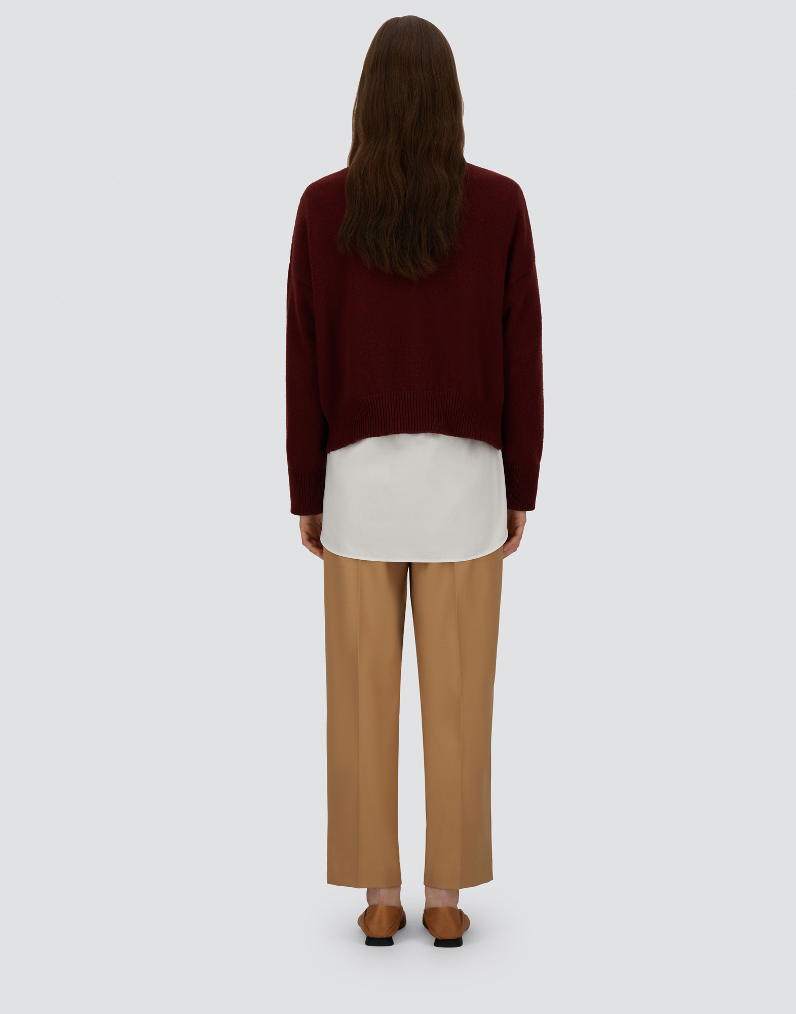 Herno 100% Wool Jumper In Burgundy