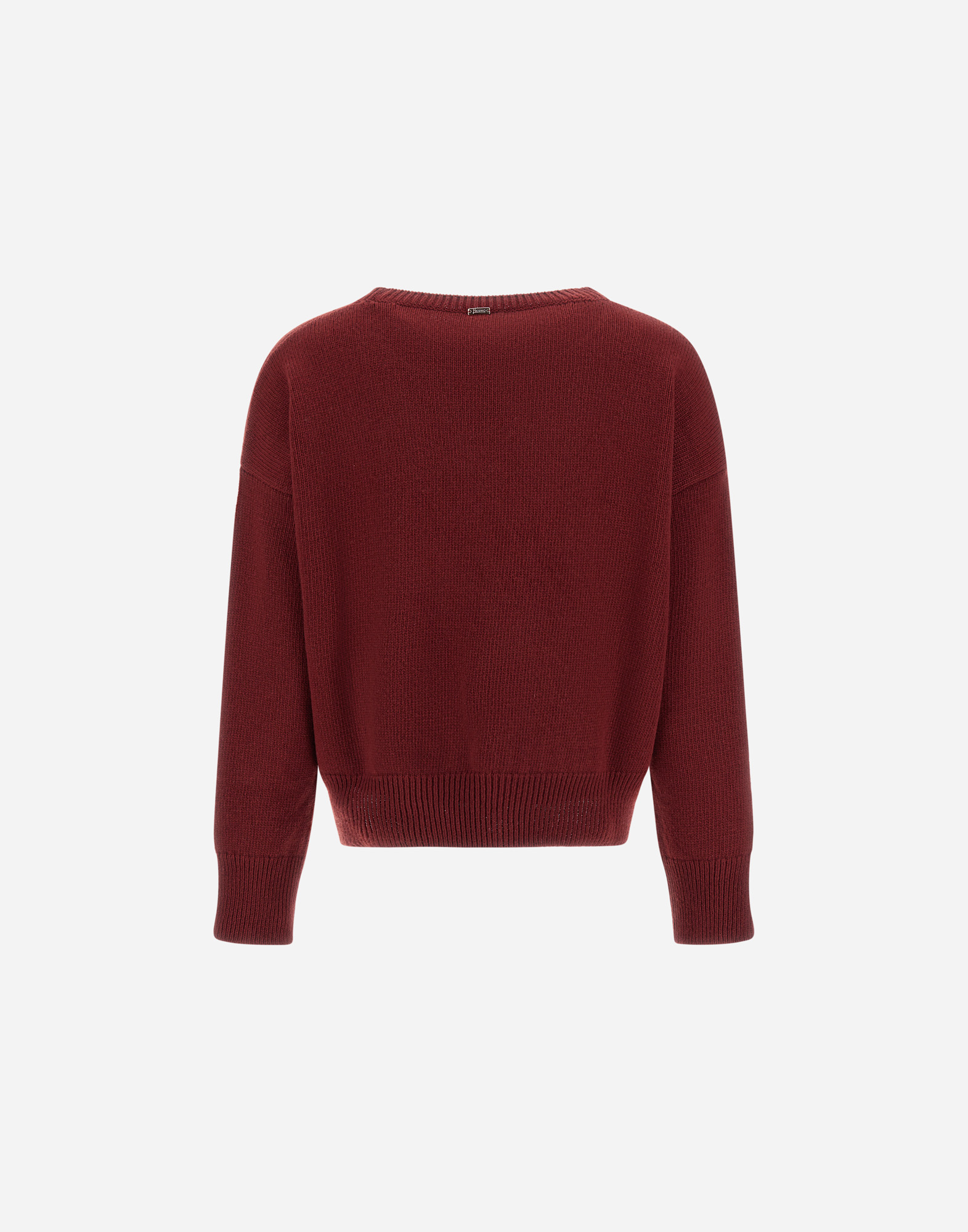 Herno 100% Wool Jumper In Burgundy