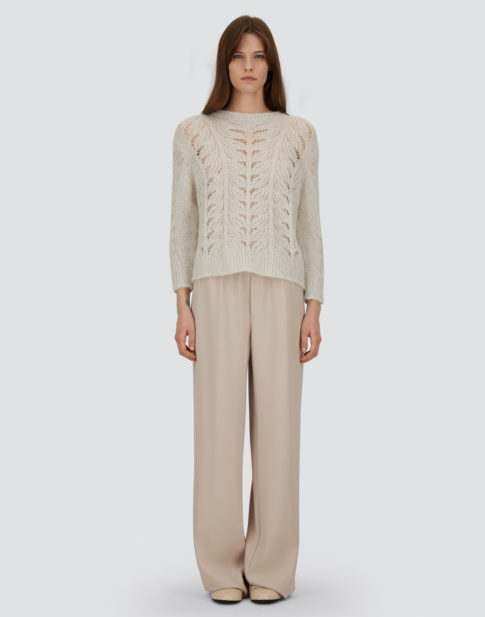 Herno Sweater In Lurex, Alpaca & Wool In Brown