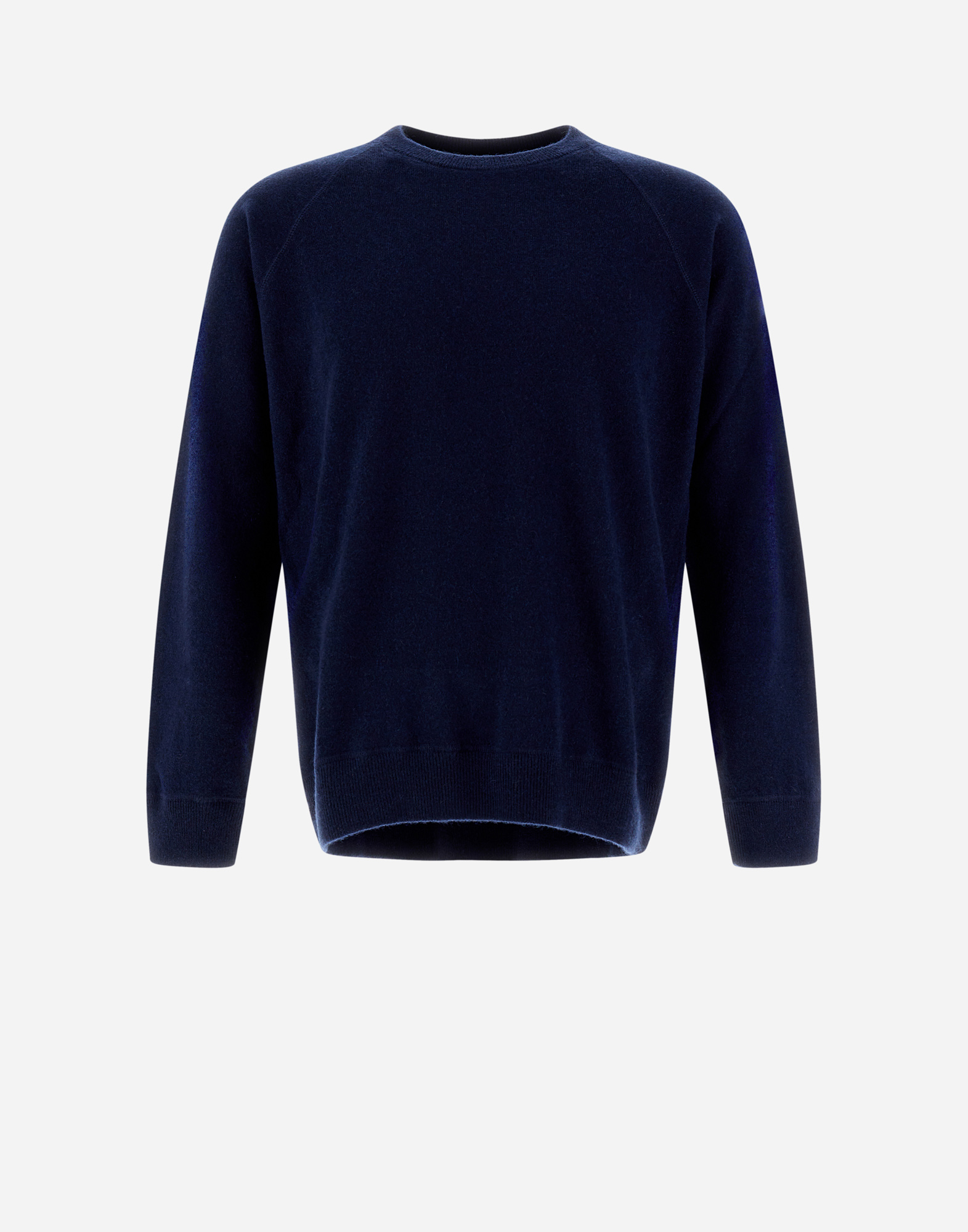 Herno Resort Sweater In Plain Cashmere In Navy Blue