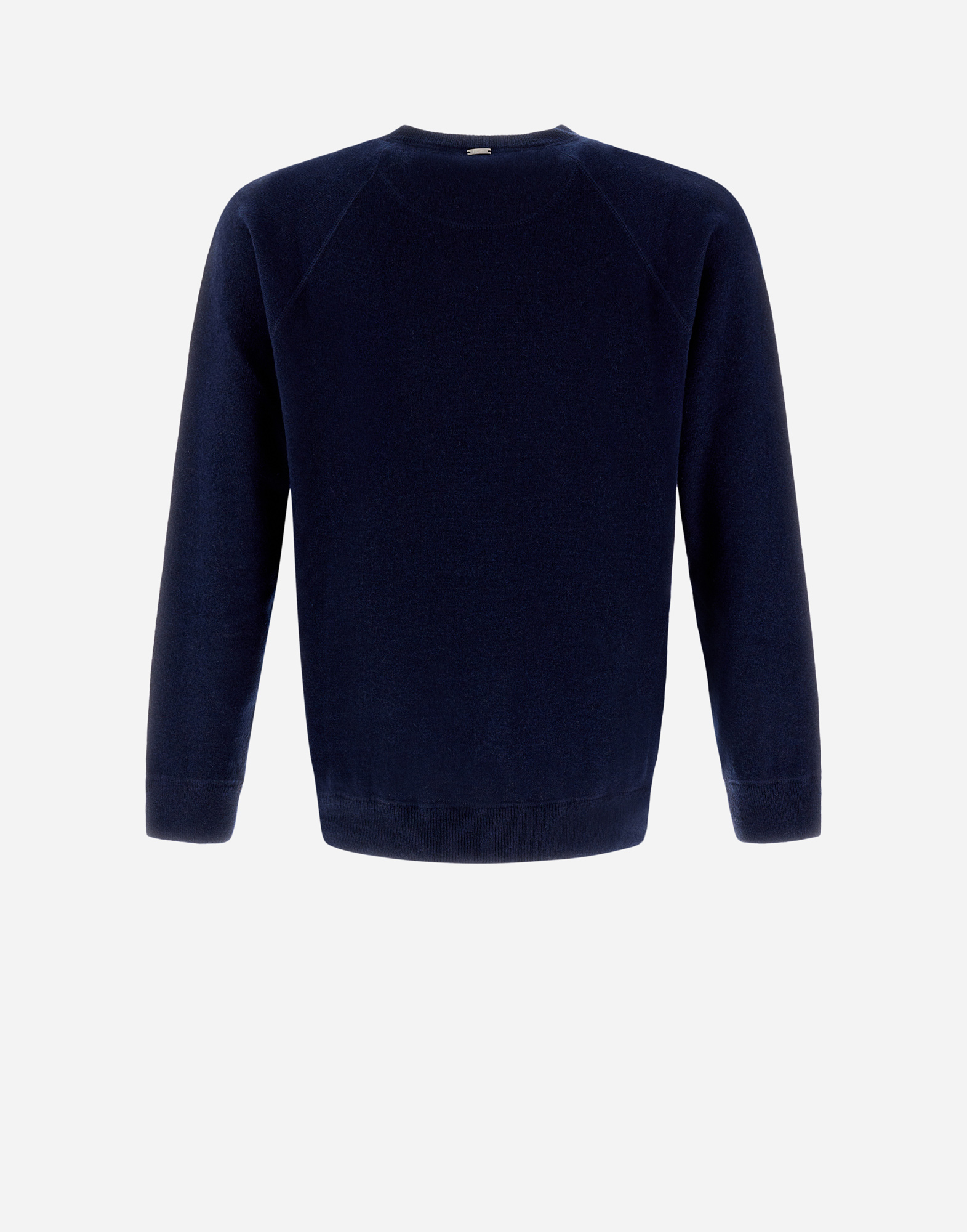 Herno Resort Sweater In Plain Cashmere In Navy Blue