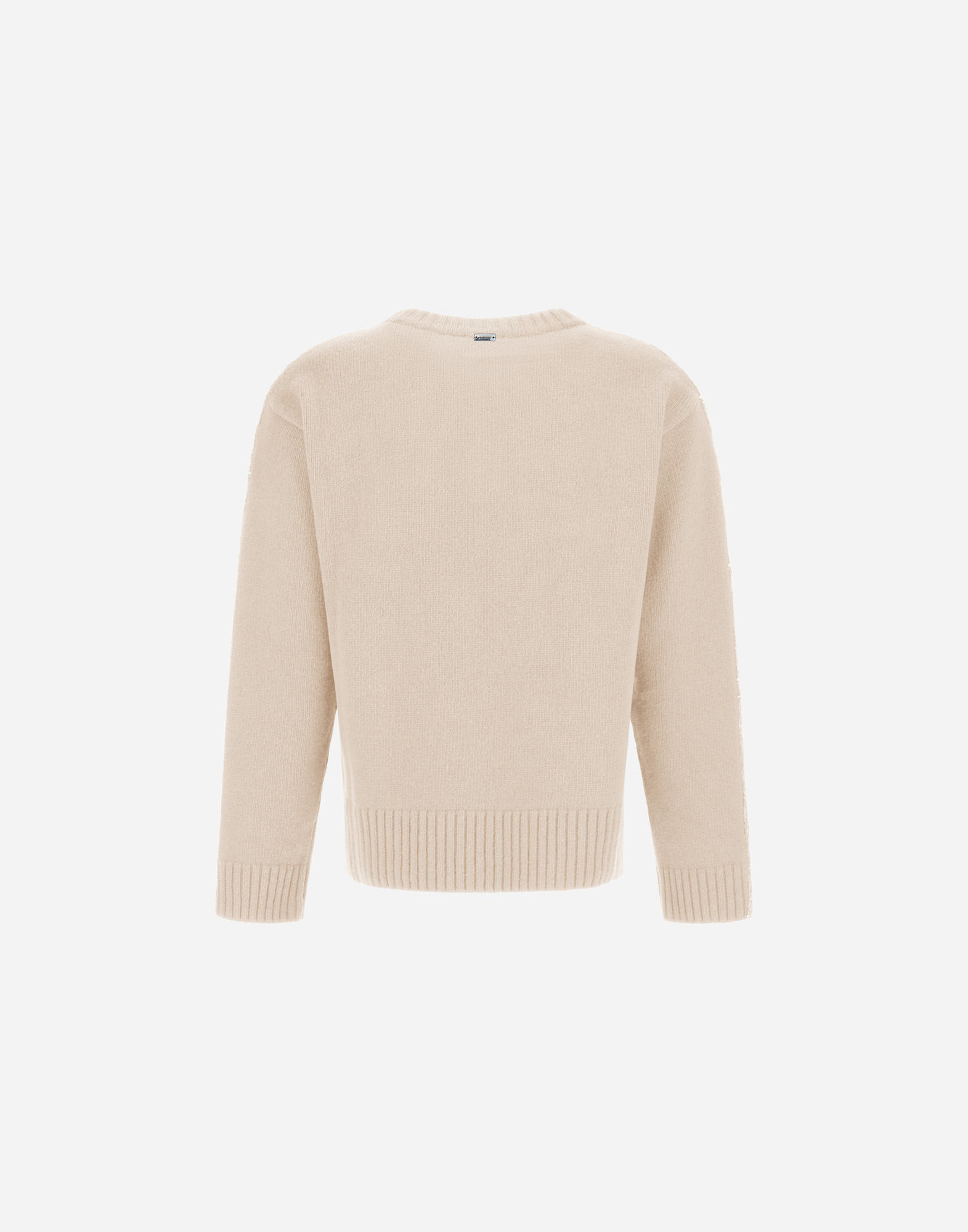 Herno Crew Neck Long Sleeve Sweater In White