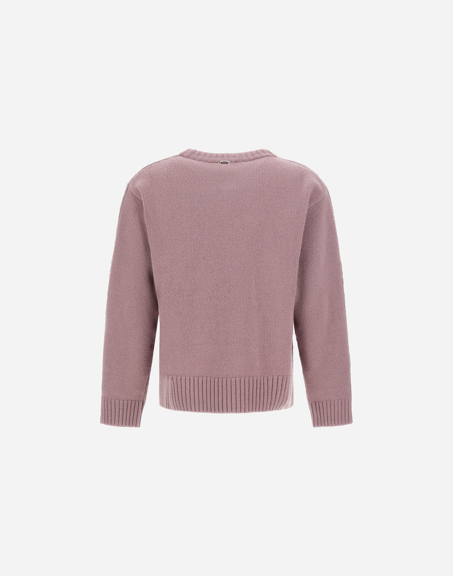 Herno Crew Neck Long Sleeve Sweater In Pink