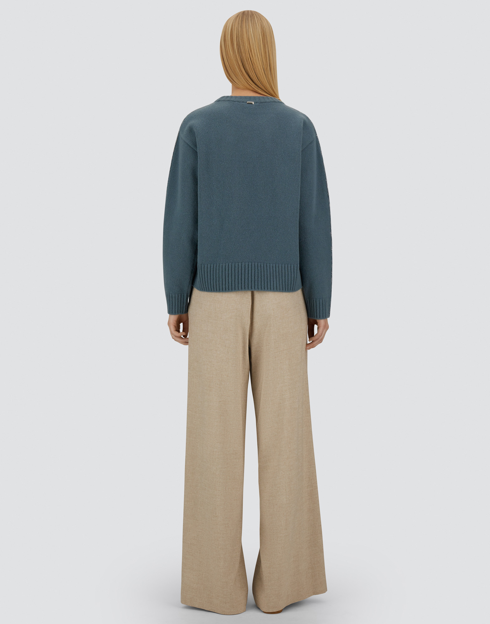 Herno Resort Sweater In 100% Wool In Blue