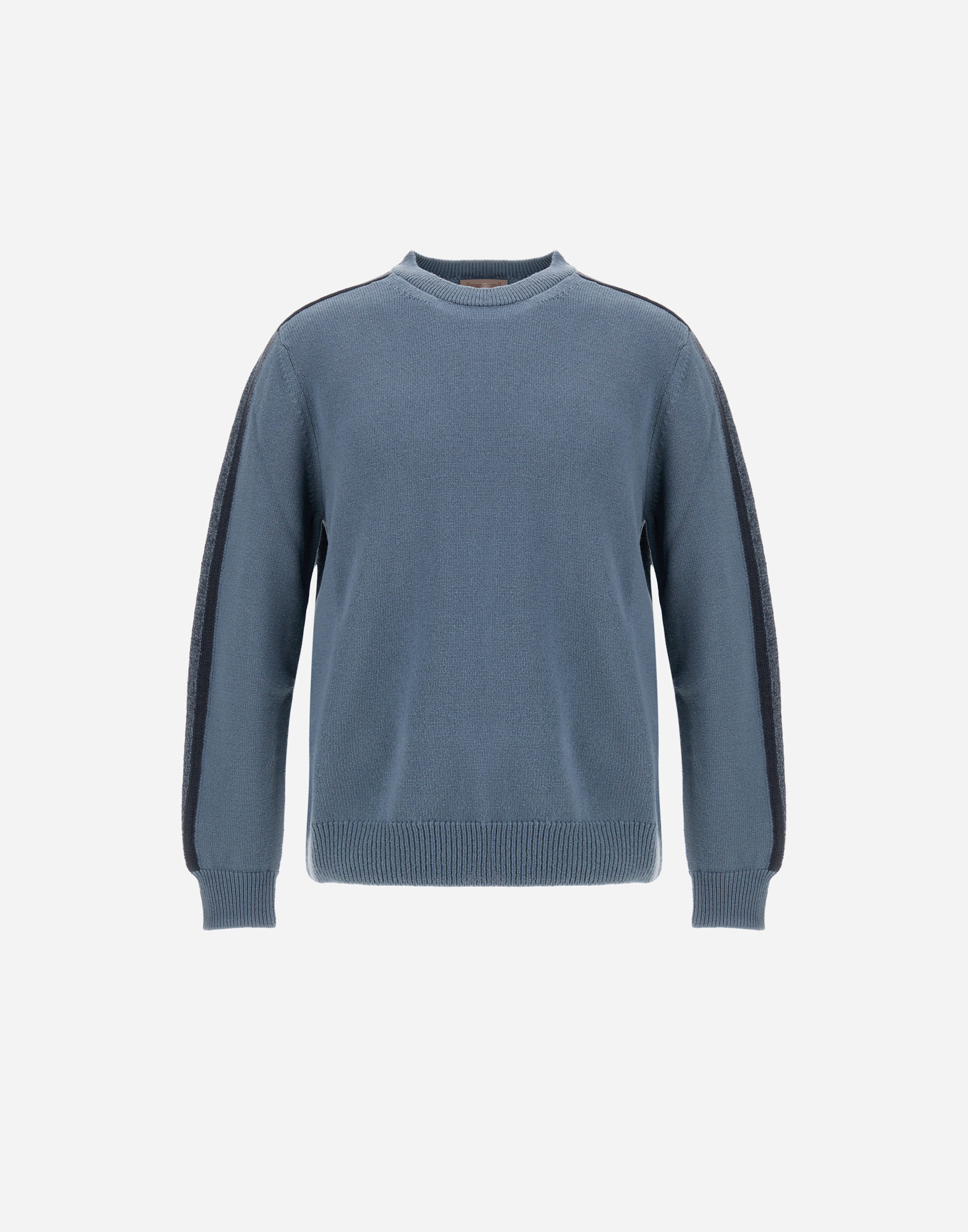 Herno Resort Sweater In Carded Pure Wool In Blue