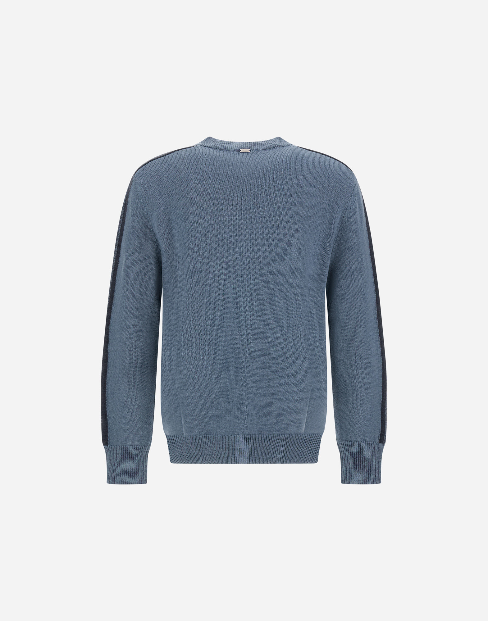 Herno Resort Sweater In Carded Pure Wool In Blue