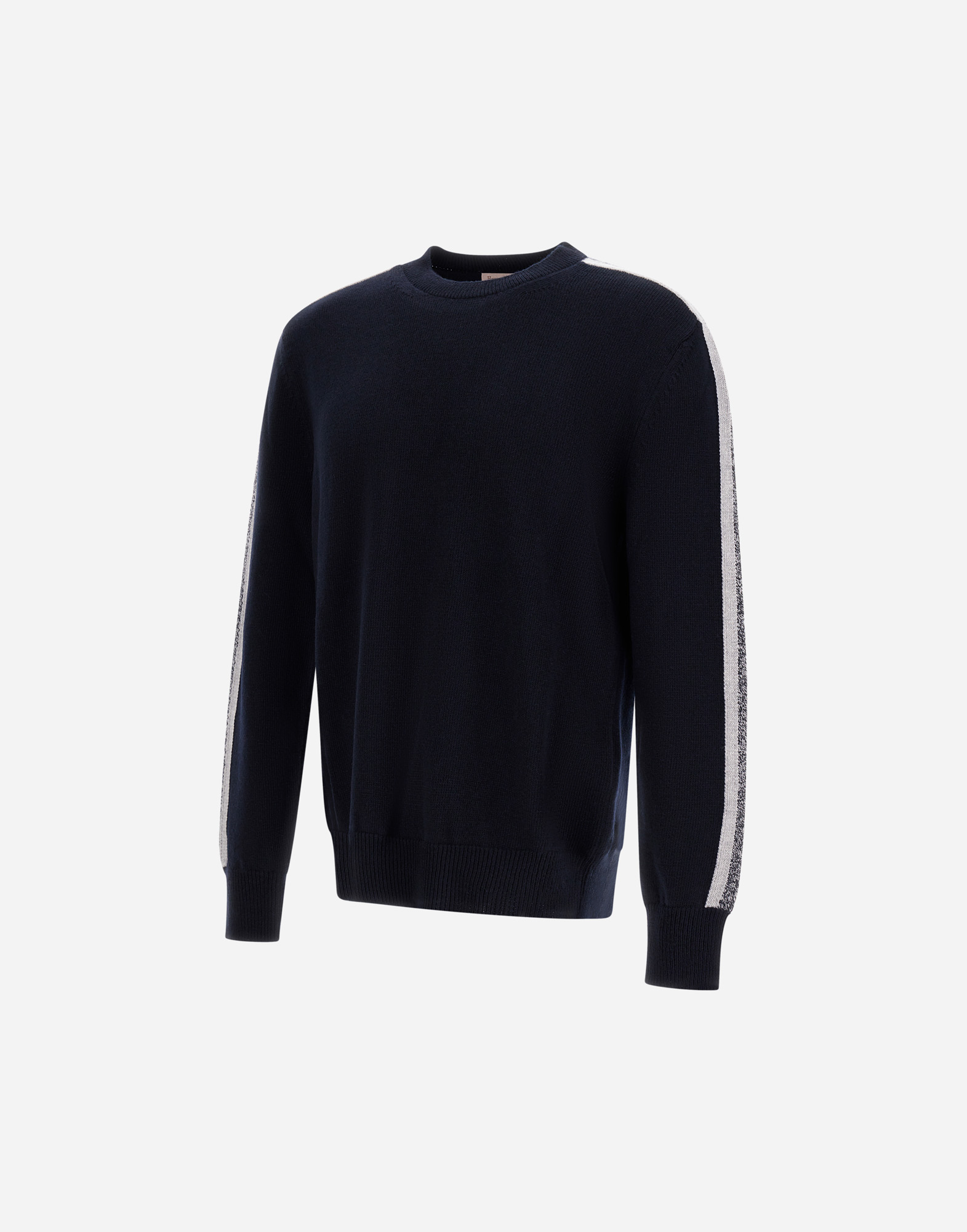 Herno Resort Sweater In Carded Pure Wool In Blue